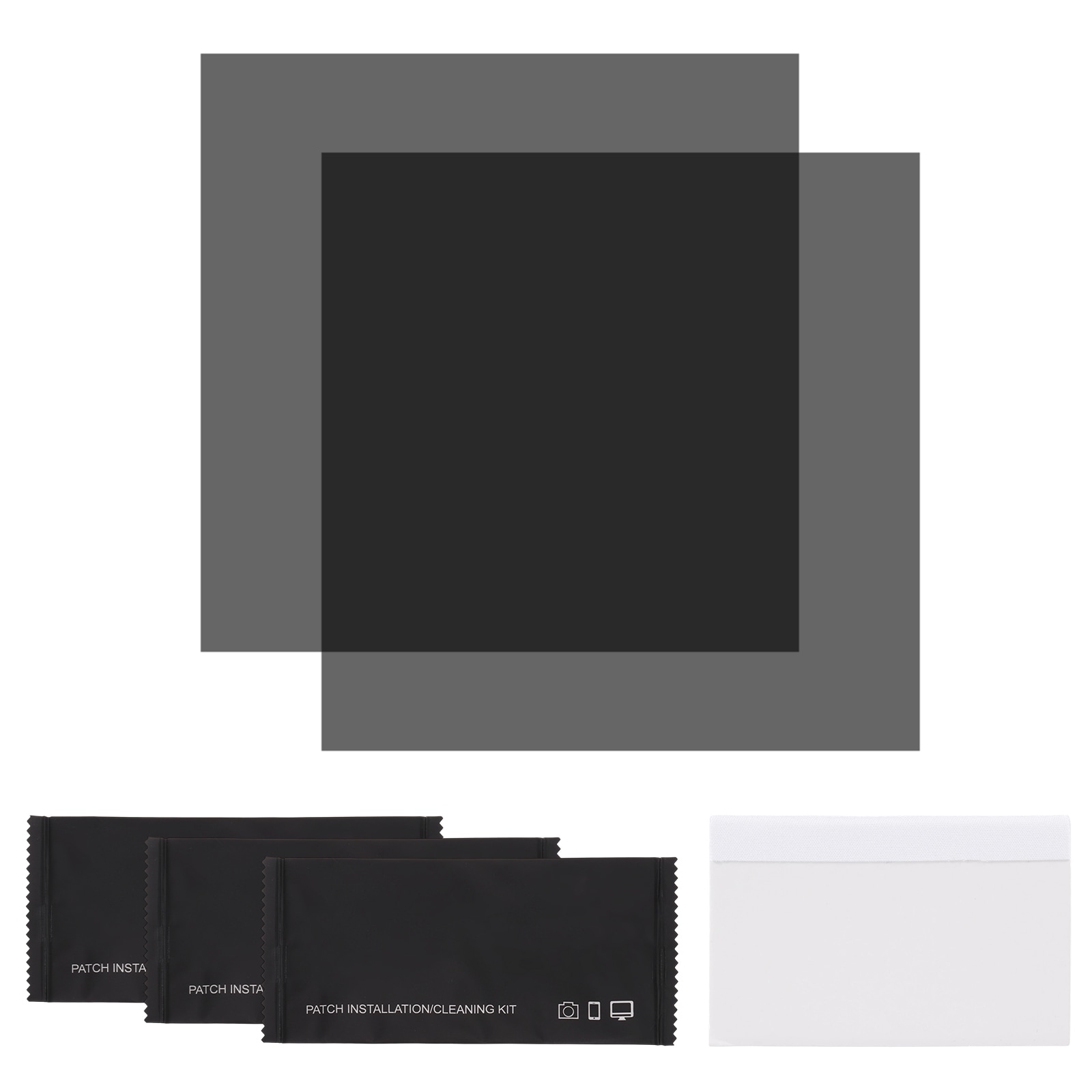 Unique Bargains 2 Set Polarized Film 5 x 5 Inch Universal Adhesive Polarized Sheets Linear Polarizing Filter with Cleaning Kit Scraper for LCD Screen Repair Physics Education (120x120mm) #S26042900UX3145