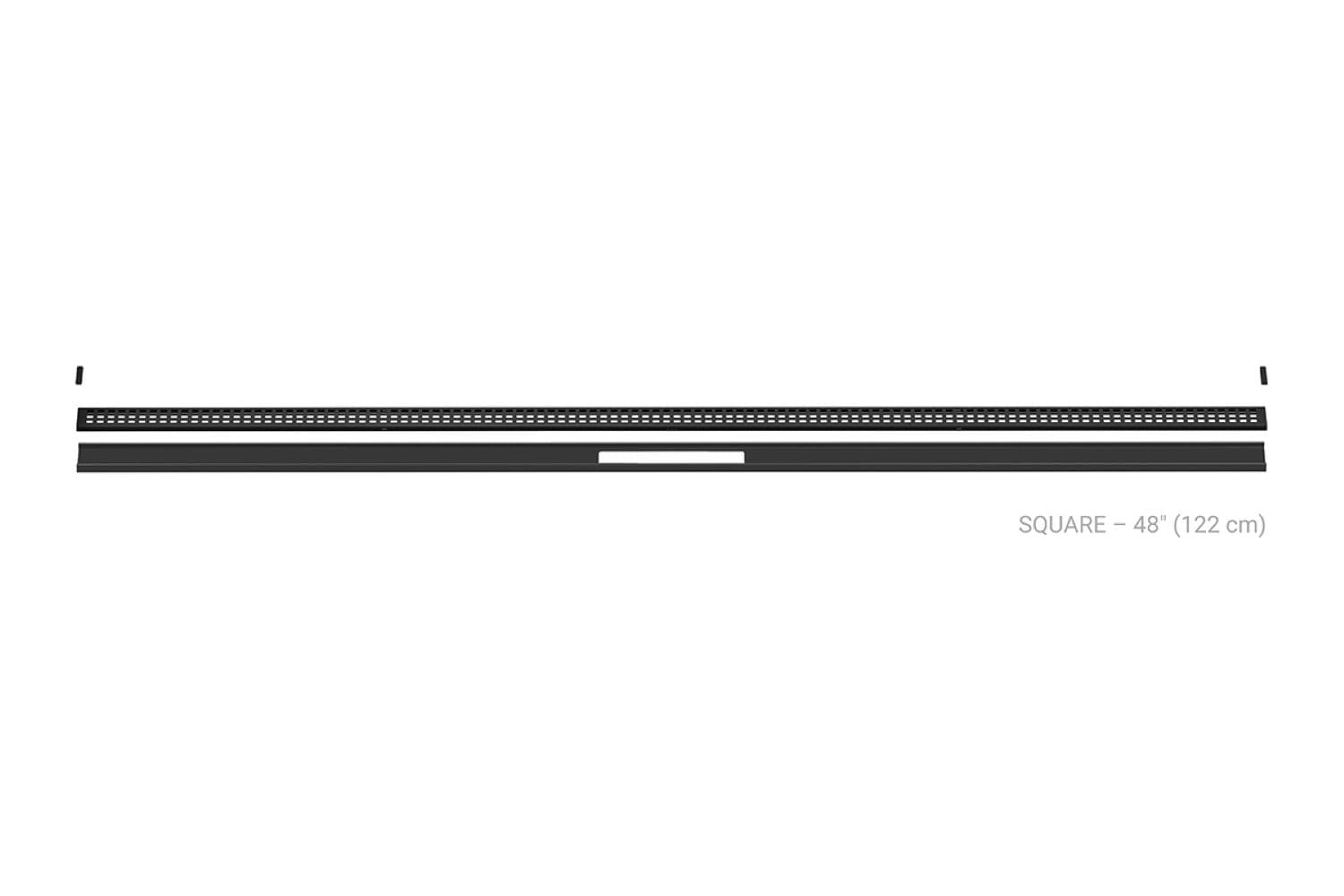 Schluter Systems KLVRID3MGS122 Kerdi-Line-Vario 48-in Grate Square Matte Black