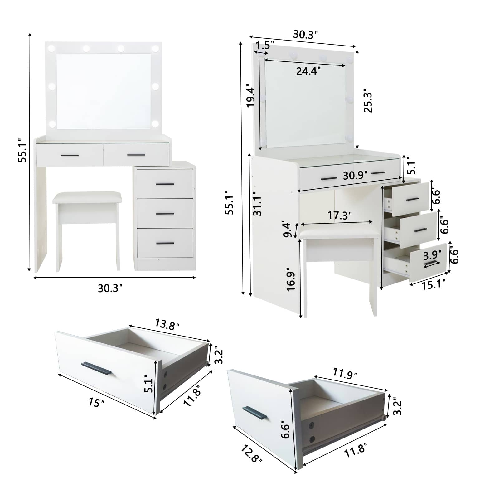Choco Moon 5392265547174 Bedroom-Vanities - View #3