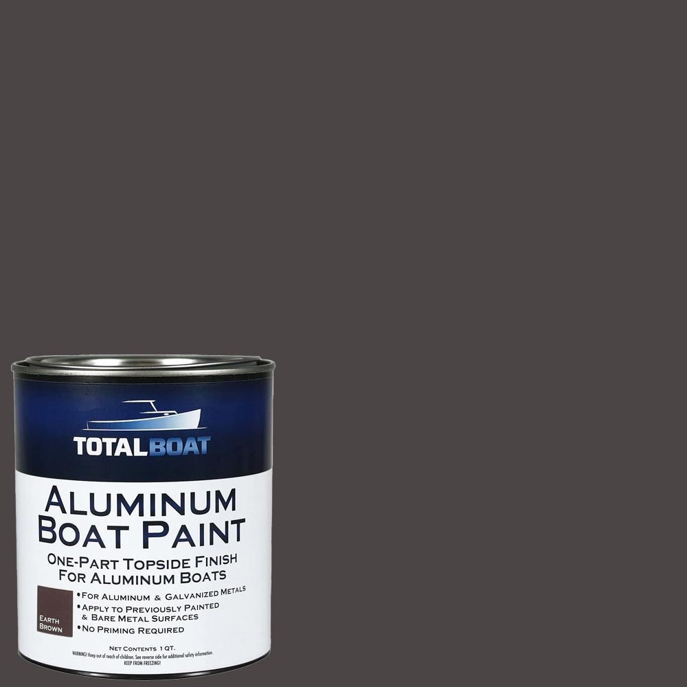 Aluminum Boat Paint Topside Paint Matte Earth Brown Oil-based Marine Paint (1-quart) | - TotalBoat 511785