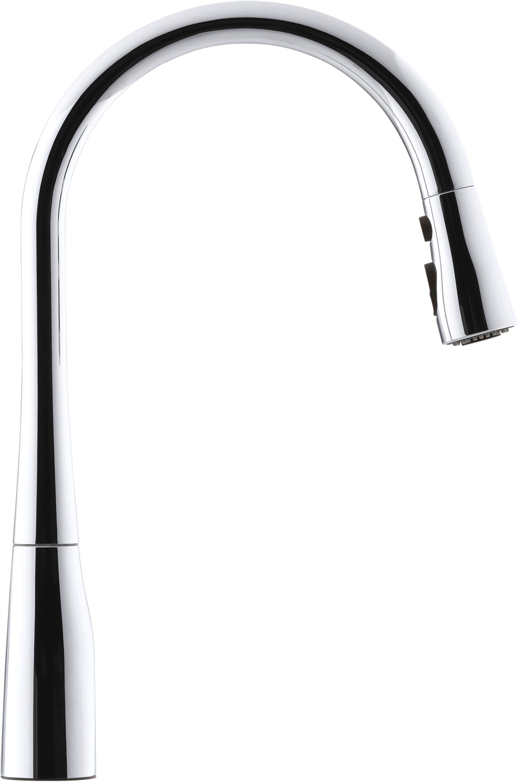 Vibrant Stainless Steel Single Handle Pull Down Kitchen Faucet