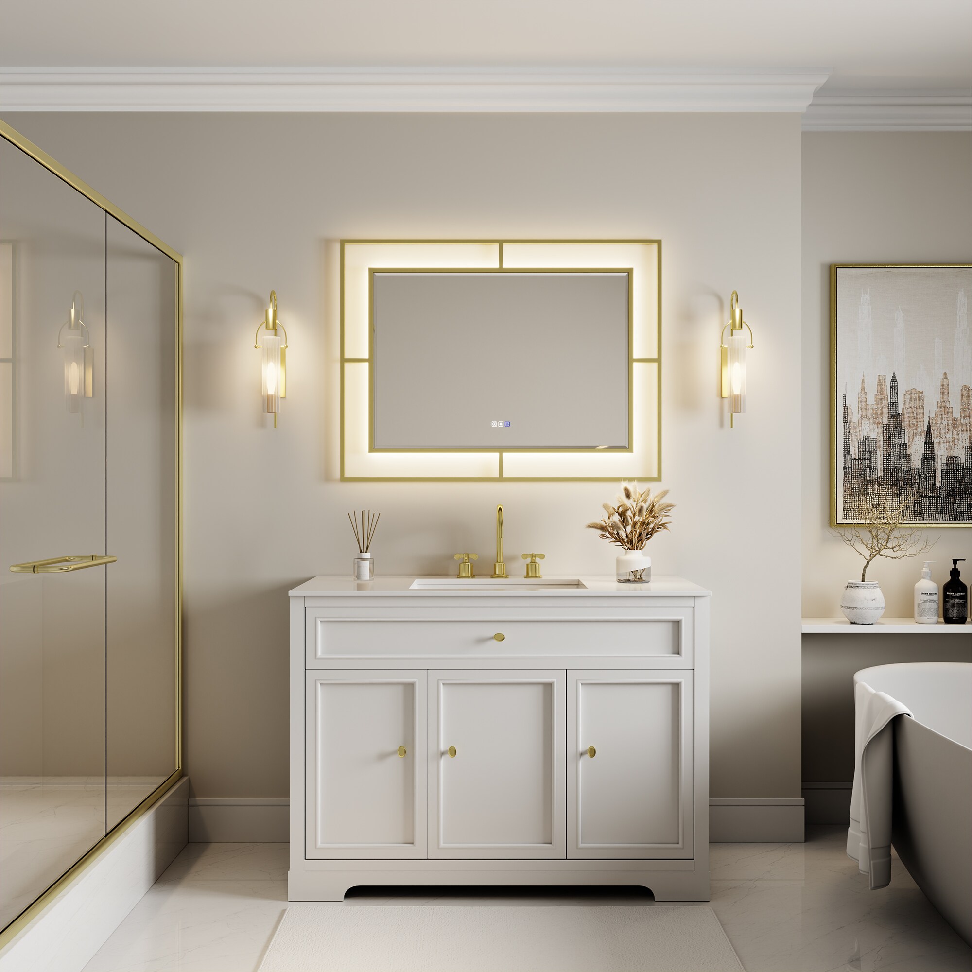 ExBrite EXBM4836V10GXX Framed-Bath-Mirrors - View #13
