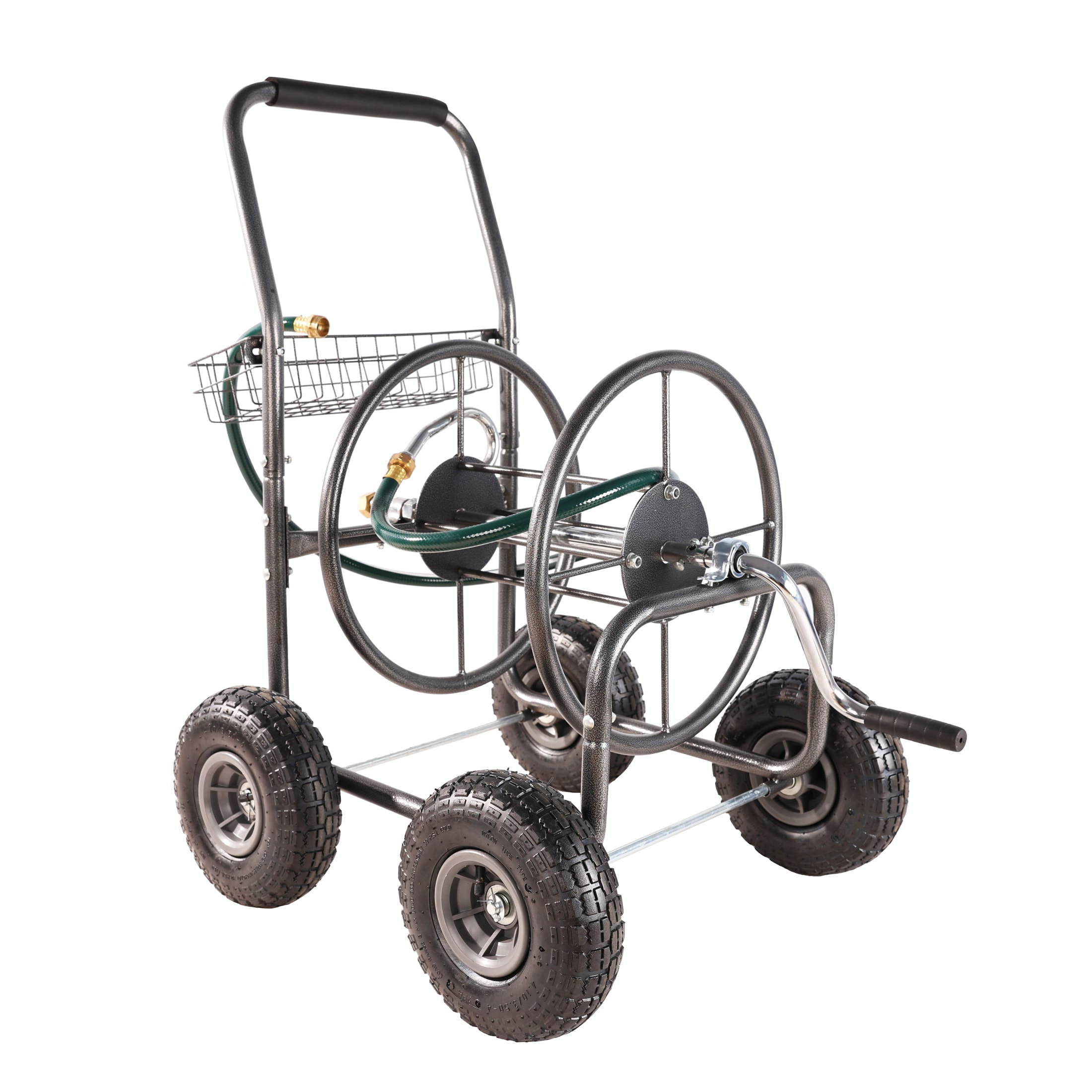 WELLFOR TBG3381 Steel 300-Feet Cart Hose Reel