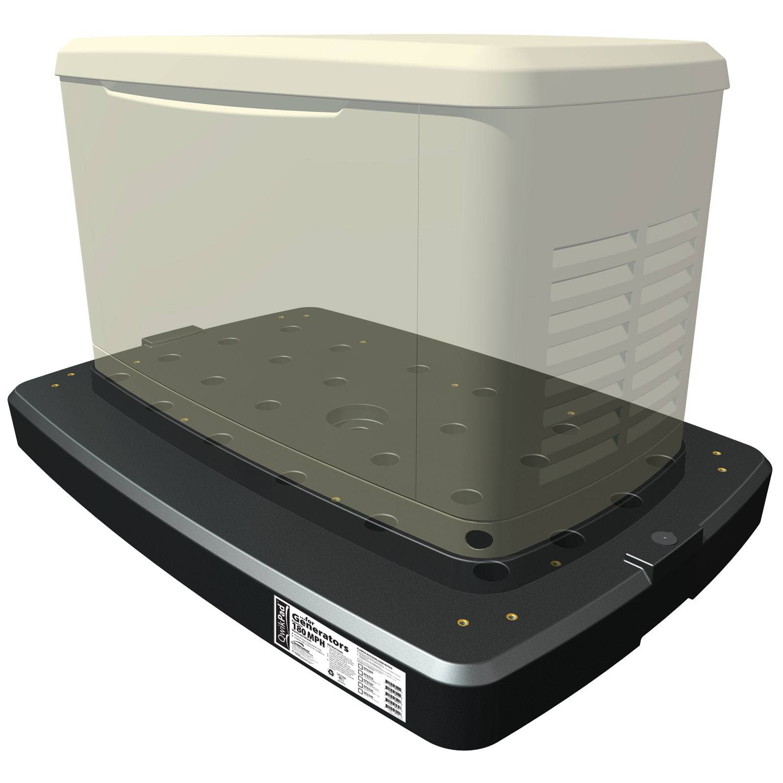 QwikProducts QT8201 Qwikpad for Generators Universal- Generac/Honeywell/Kohler Base Pad