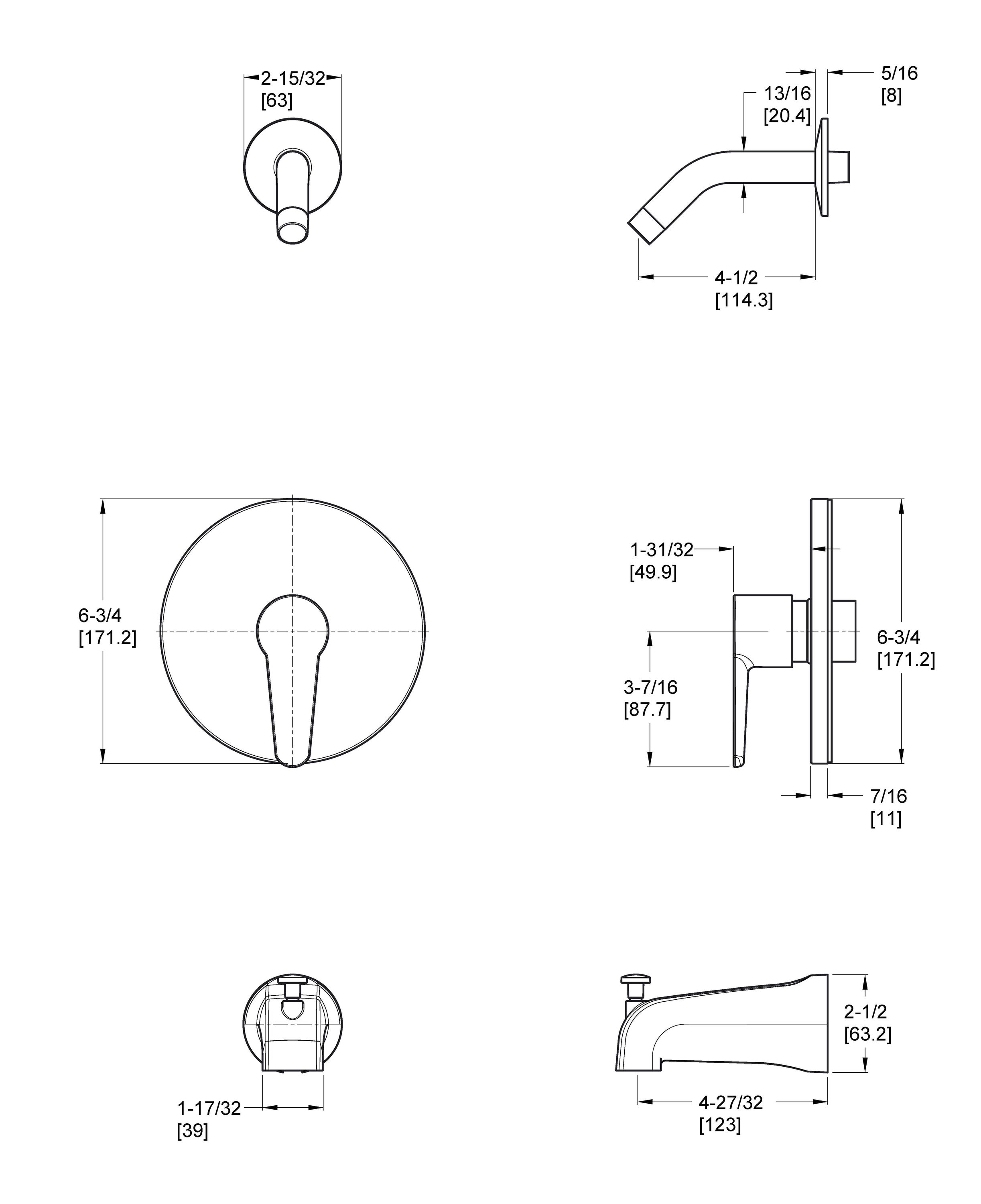 Pfister Brushed Nickel 1-Handle Lever Shower Faucet Handle R89-040K at ...