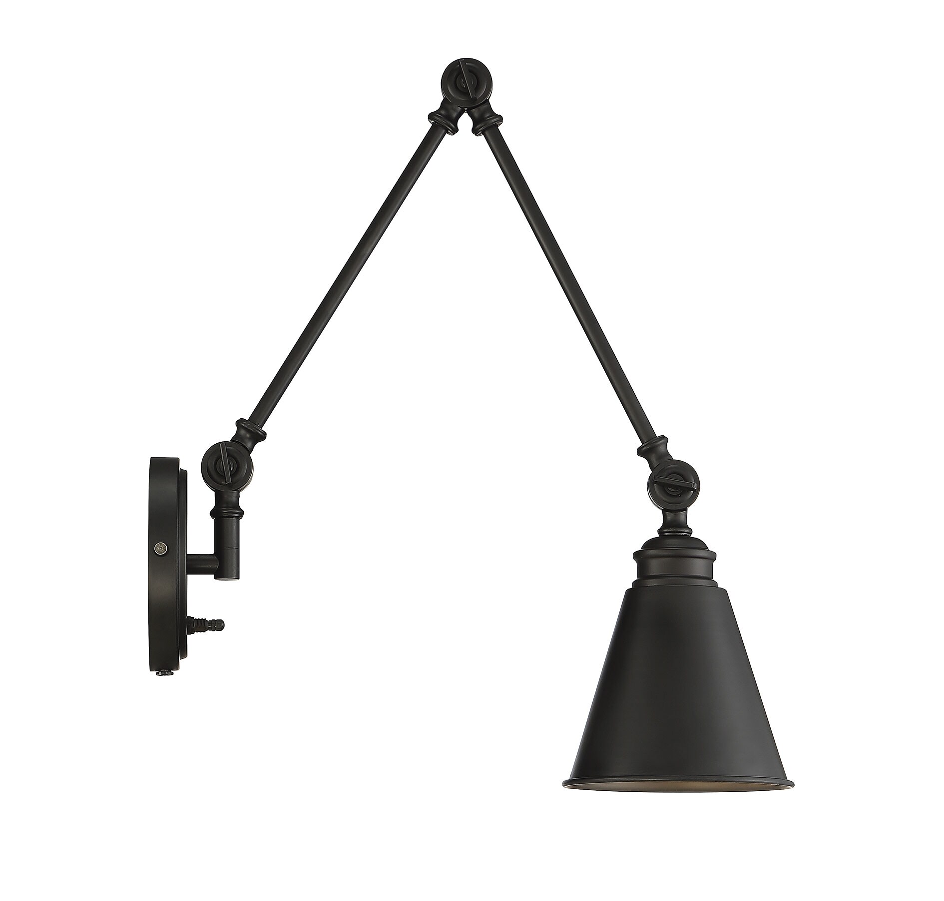 Morland Matte Black Adjustable Swing Arm Sconce