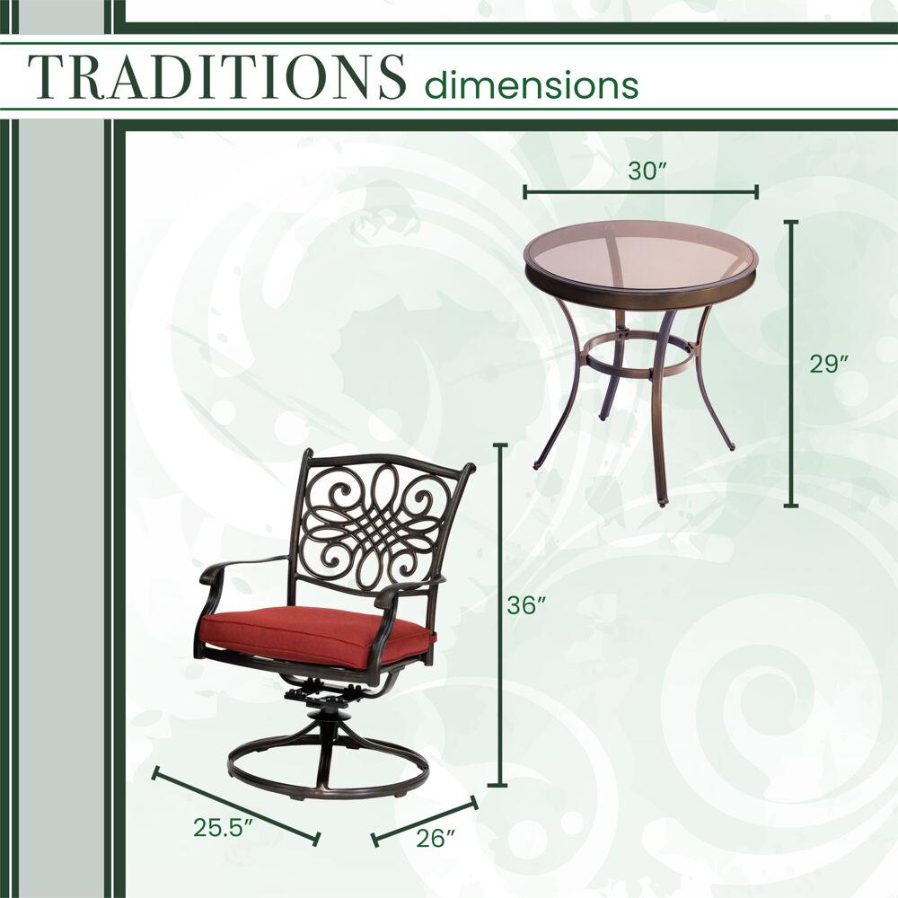 Hanover TRADDN3PCSWG-R Patio-Dining-Sets - View #4