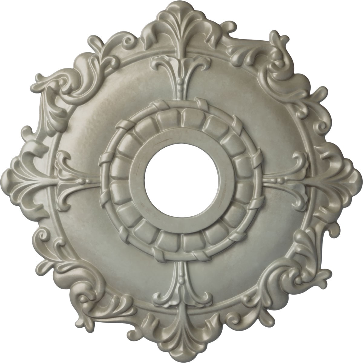 Ekena Millwork CM18RLFLS Riley 18-in W x 18-in L Painted Flash Gold Polyurethane Whole Ceiling Medallion