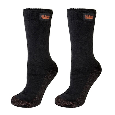 pack of 6 UK  4 to 7 Black Thermal Socks for ladies