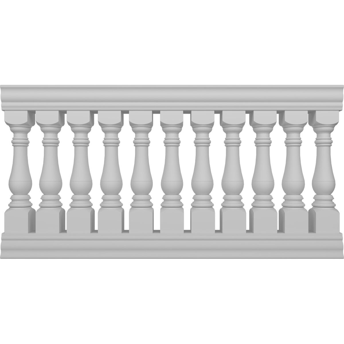Ekena Millwork BALK40X072BRD FiberThane 6-ft x 40-in Bradford Fiberglass Deck Rail Kit