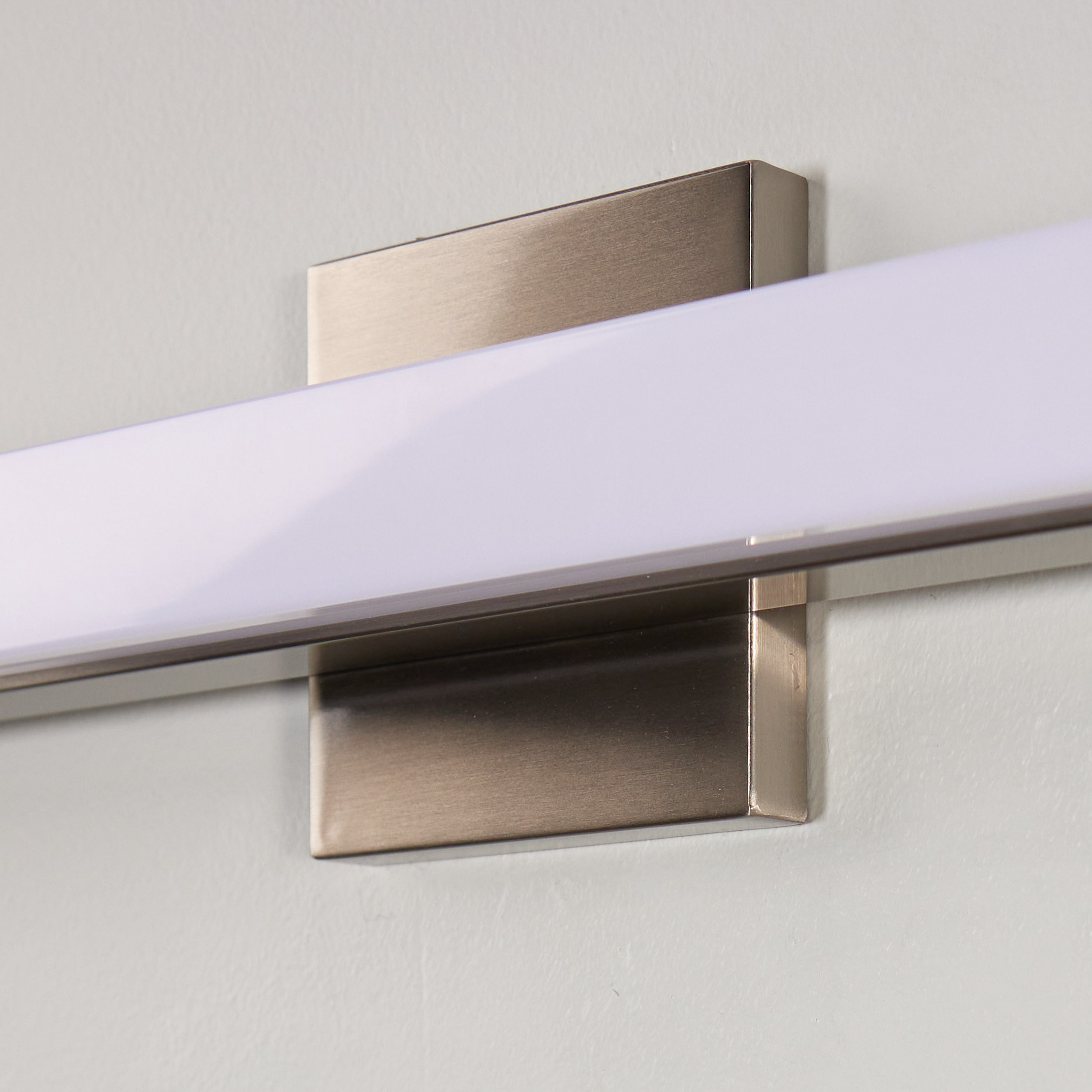 Satin Nickel 36" LED Bath Vanity Light with Acrylic Shade