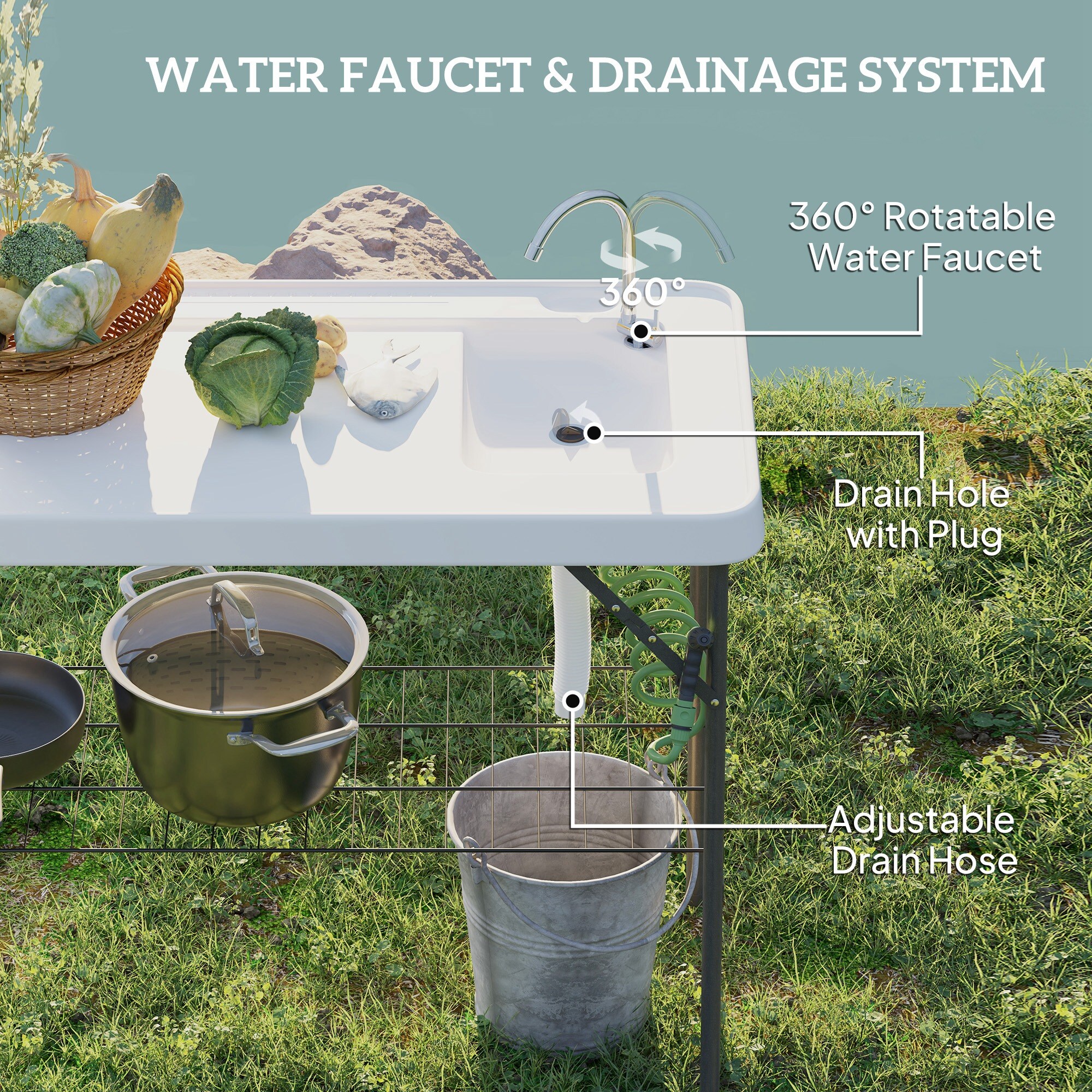 Outsunny A20-452V00WT Picnic-Tables - View #9