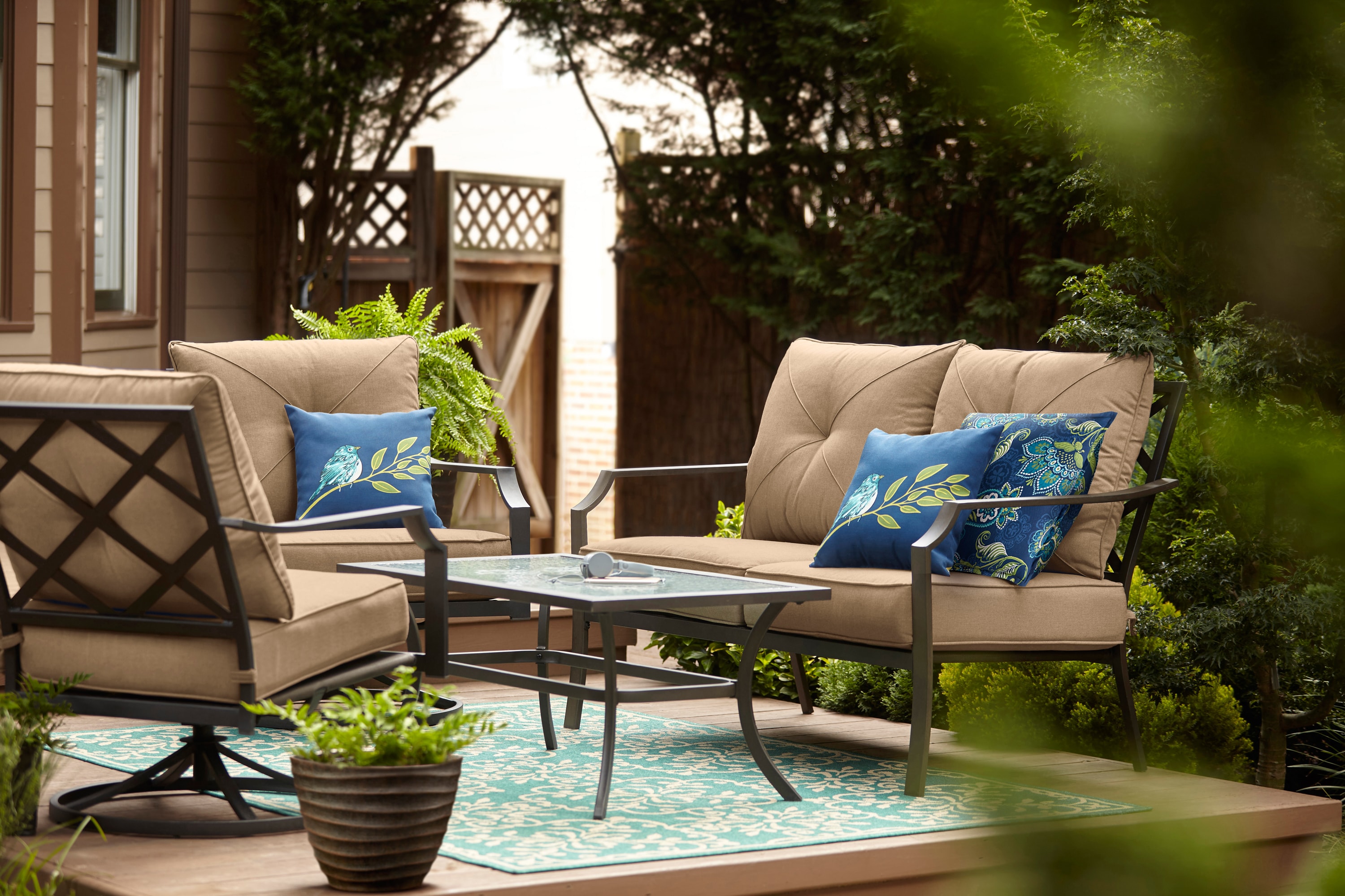 Garden Treasures Vinehaven 2 Piece Tan Cushions at Lowes