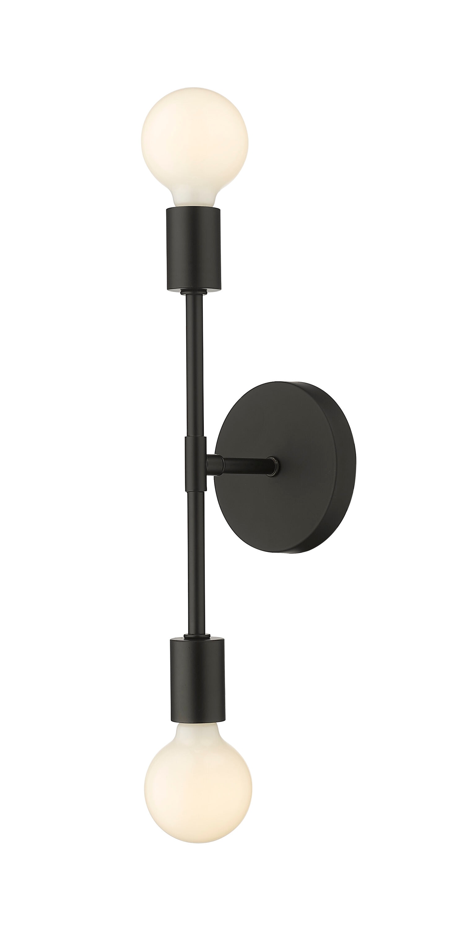 Modernist Matte Black Adjustable Outdoor Wall Sconce
