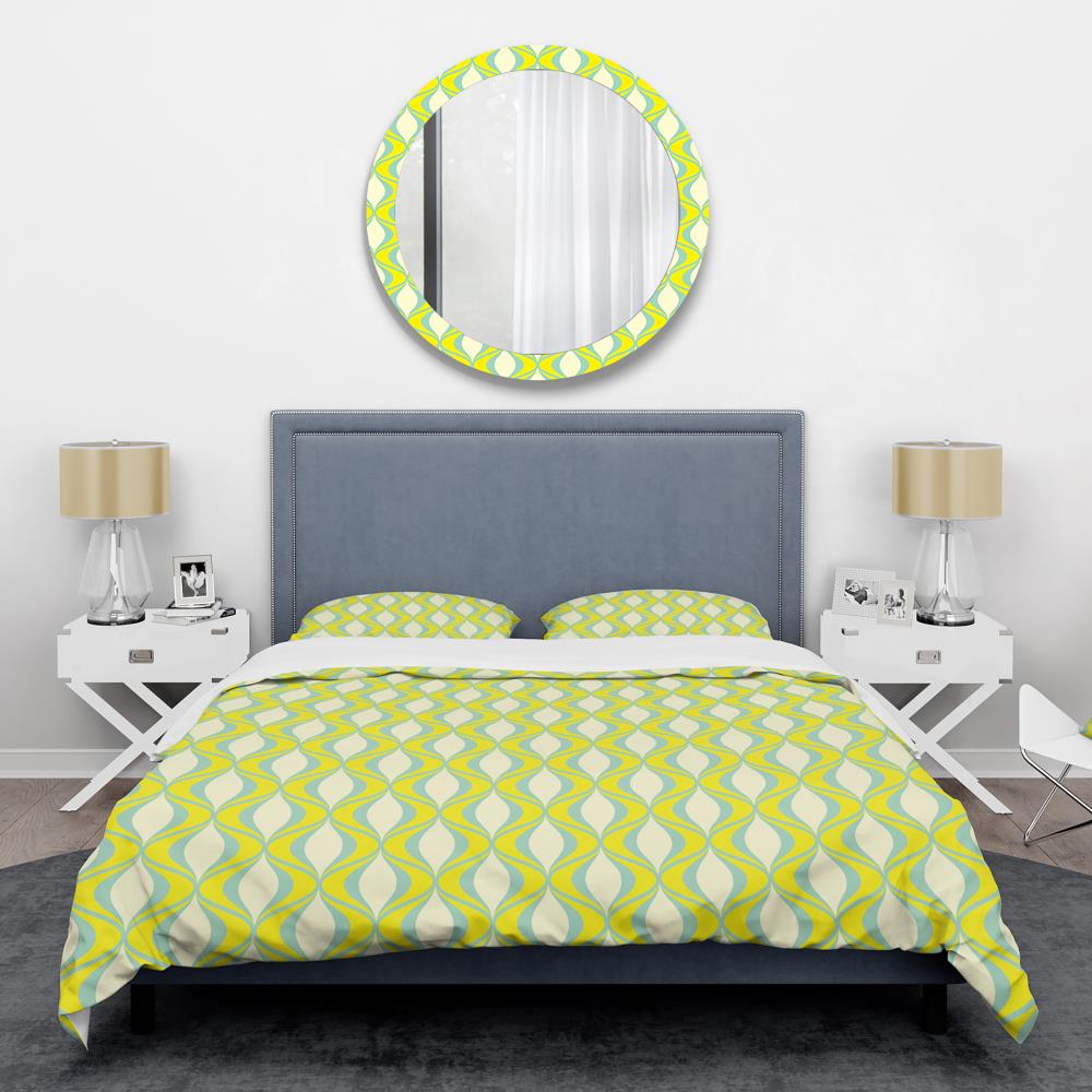 Designart BED24453-T 3-Piece Green Twin Duvet Cover Set