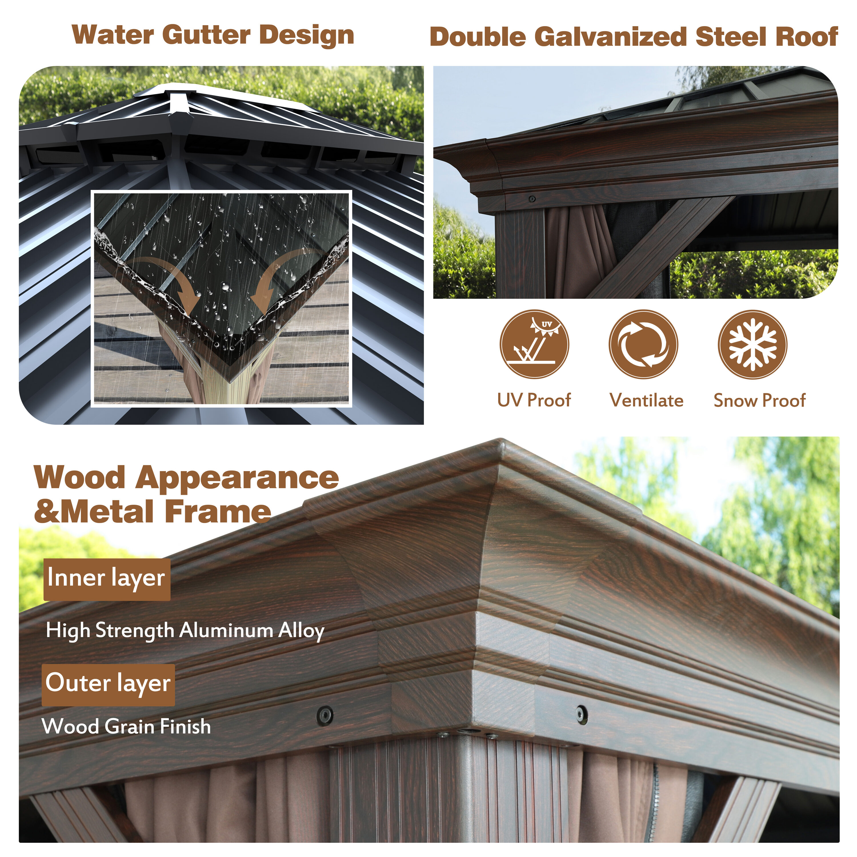 VEIKOUS PG0201-16RT Wood-Resin-Gazebos - View #5