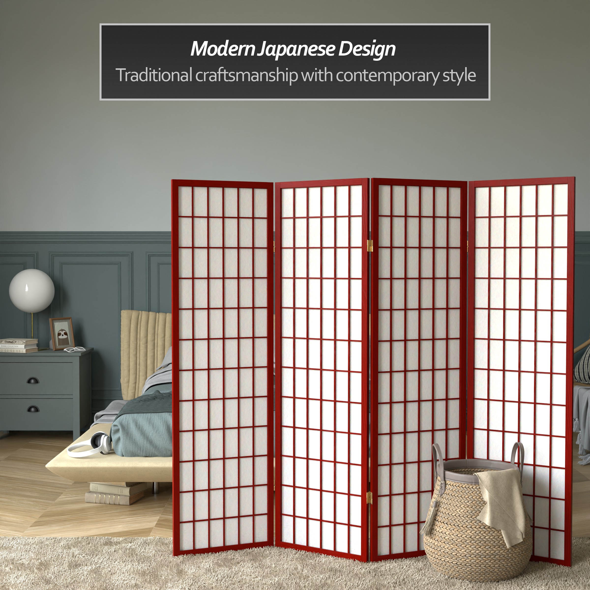 Red Lantern WP60-RWD-4P Indoor-Privacy-Screens - View #3