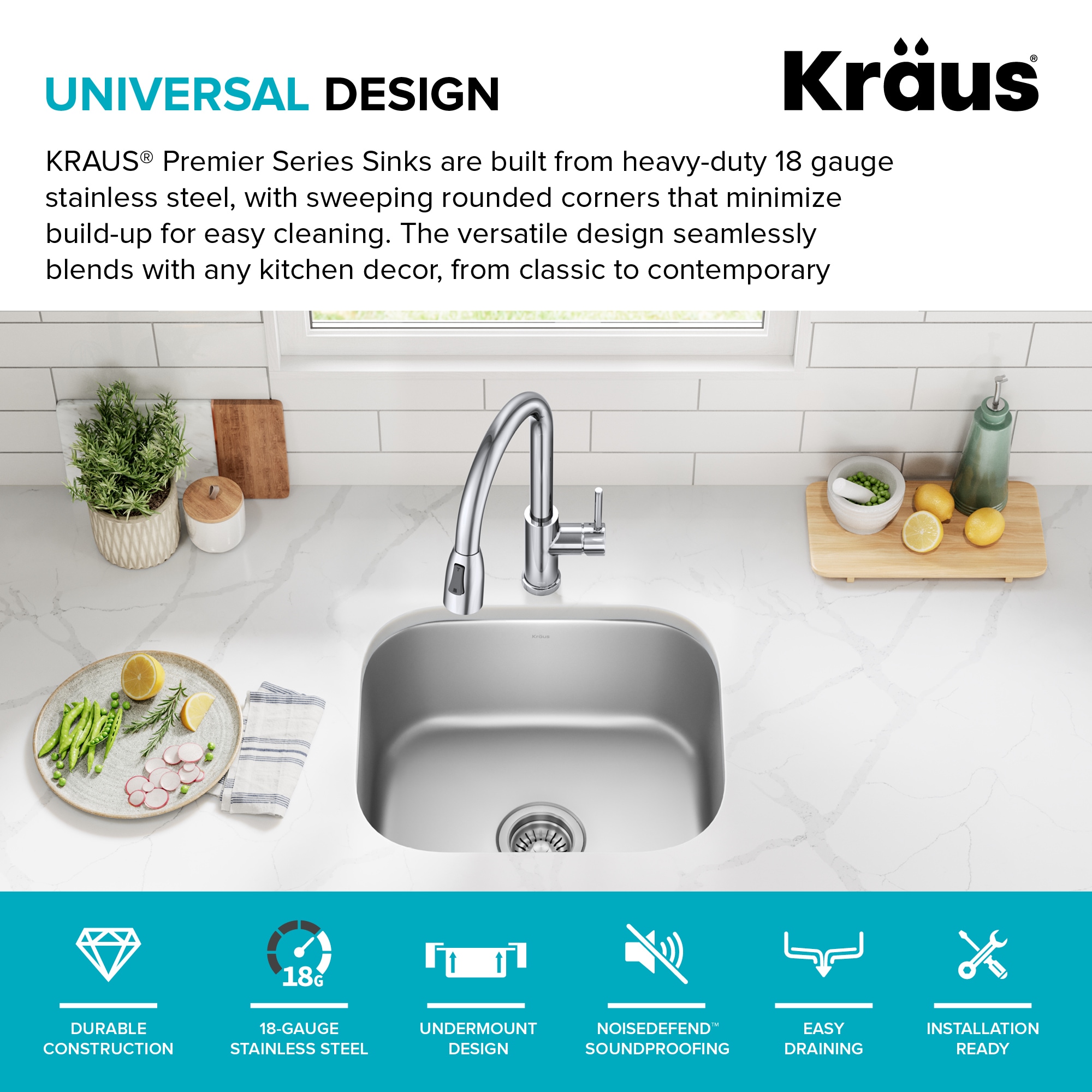 Kraus KBU11 Kitchen-Sinks - View #5
