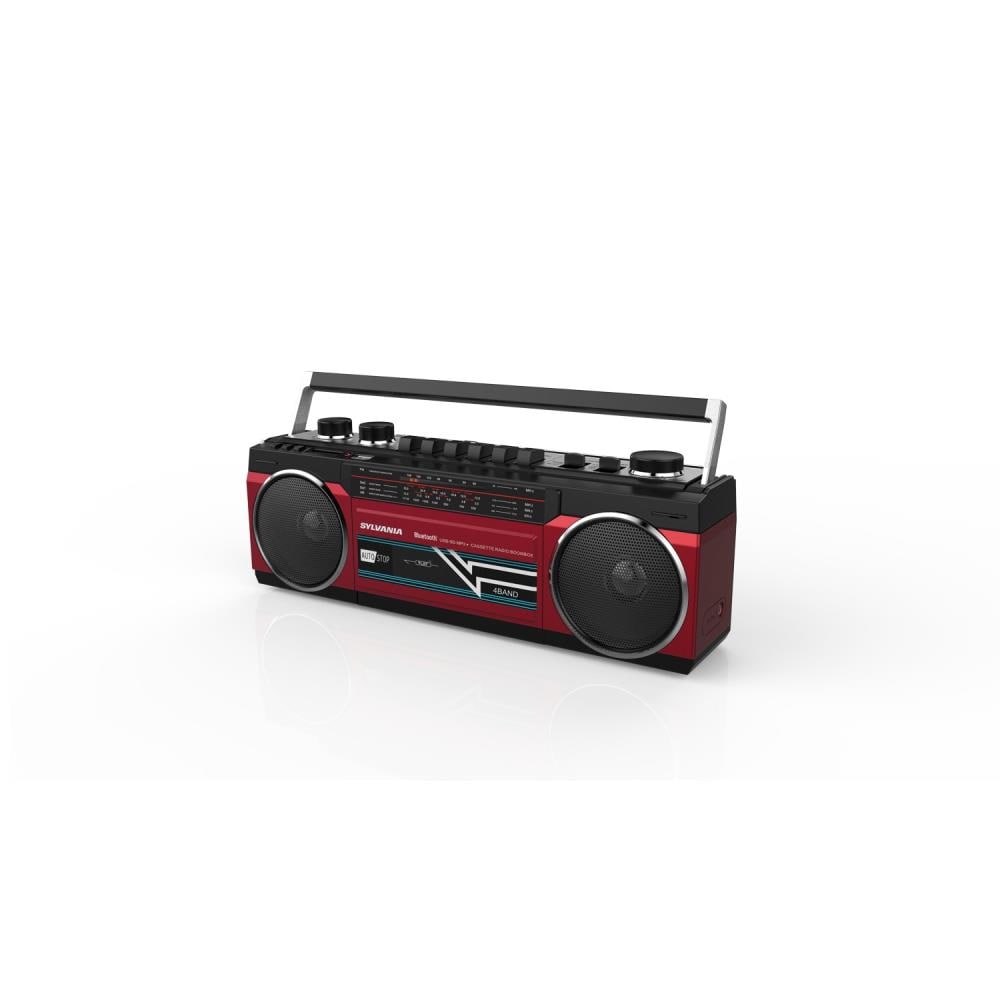 Audiobox Portable Cassette Player with AM/FM Radio, Analog Display, and MP3  Player - Red in the Boomboxes & Radios department at
