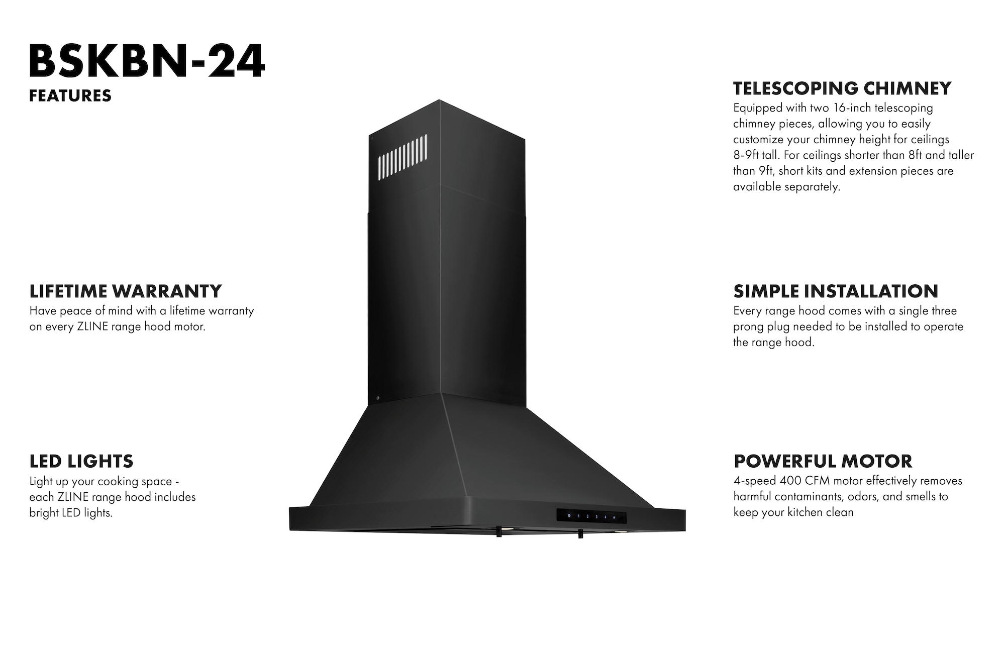 ZLINE KITCHEN & BATH BSKBN-24 Wall-Mounted-Range-Hoods - View #10