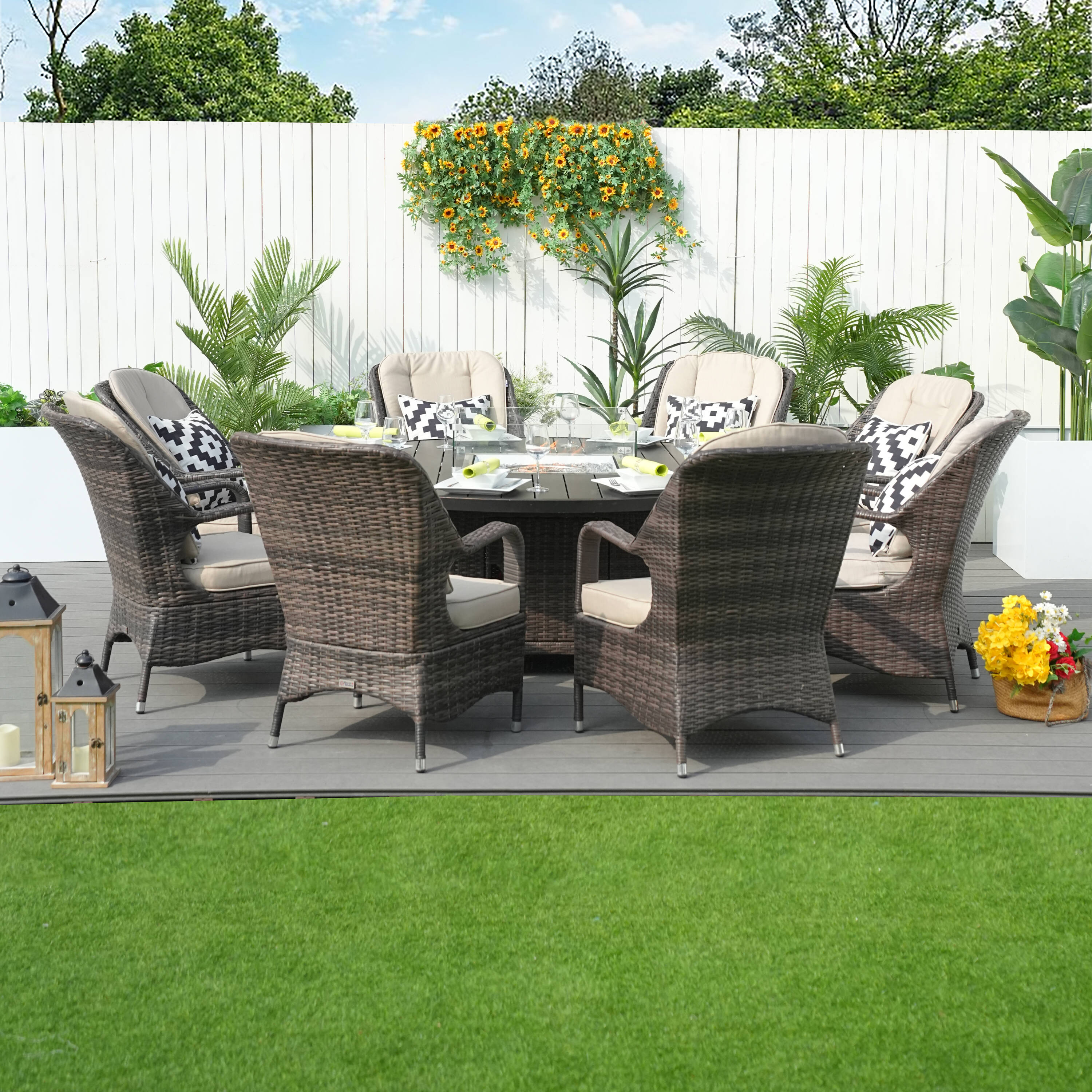 Direct Wicker DWG-1108A-BR Patio-Dining-Sets - View #4