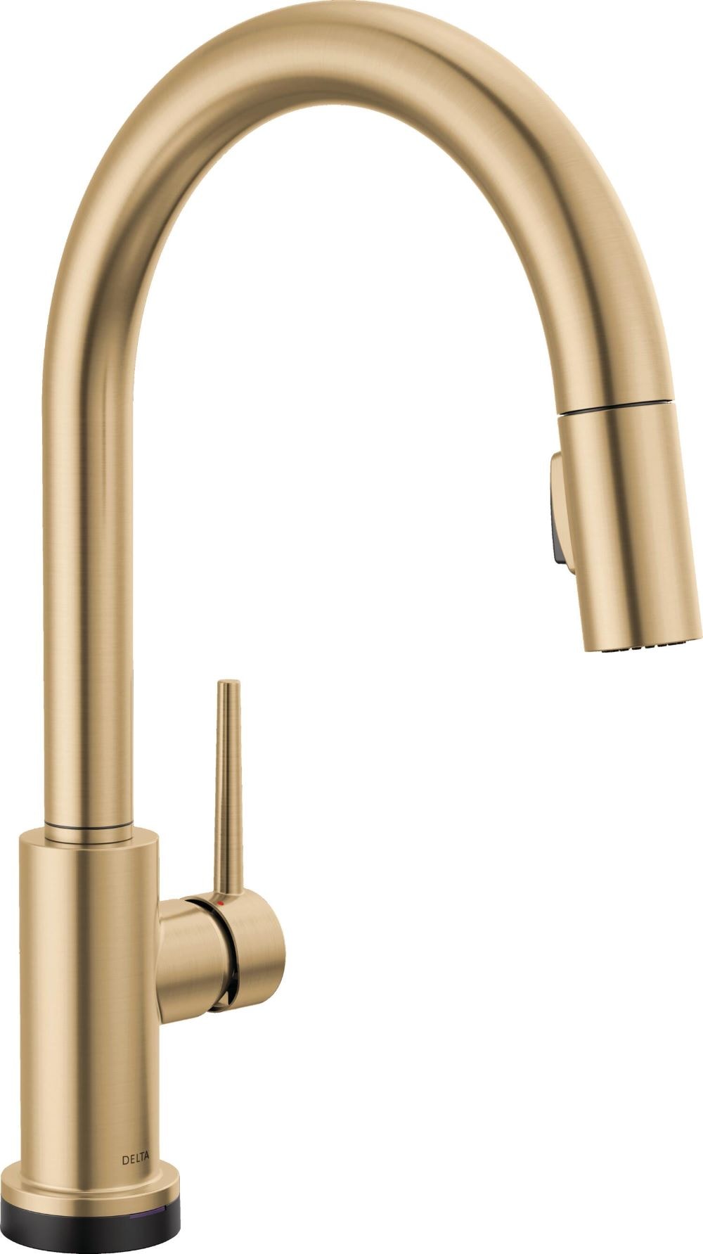 Delta 9159TLV-CZ-DST Trinsic Champagne Bronze Single Handle Deck-mount Voice Activated Pull-down Kitchen Faucet with Sprayer
