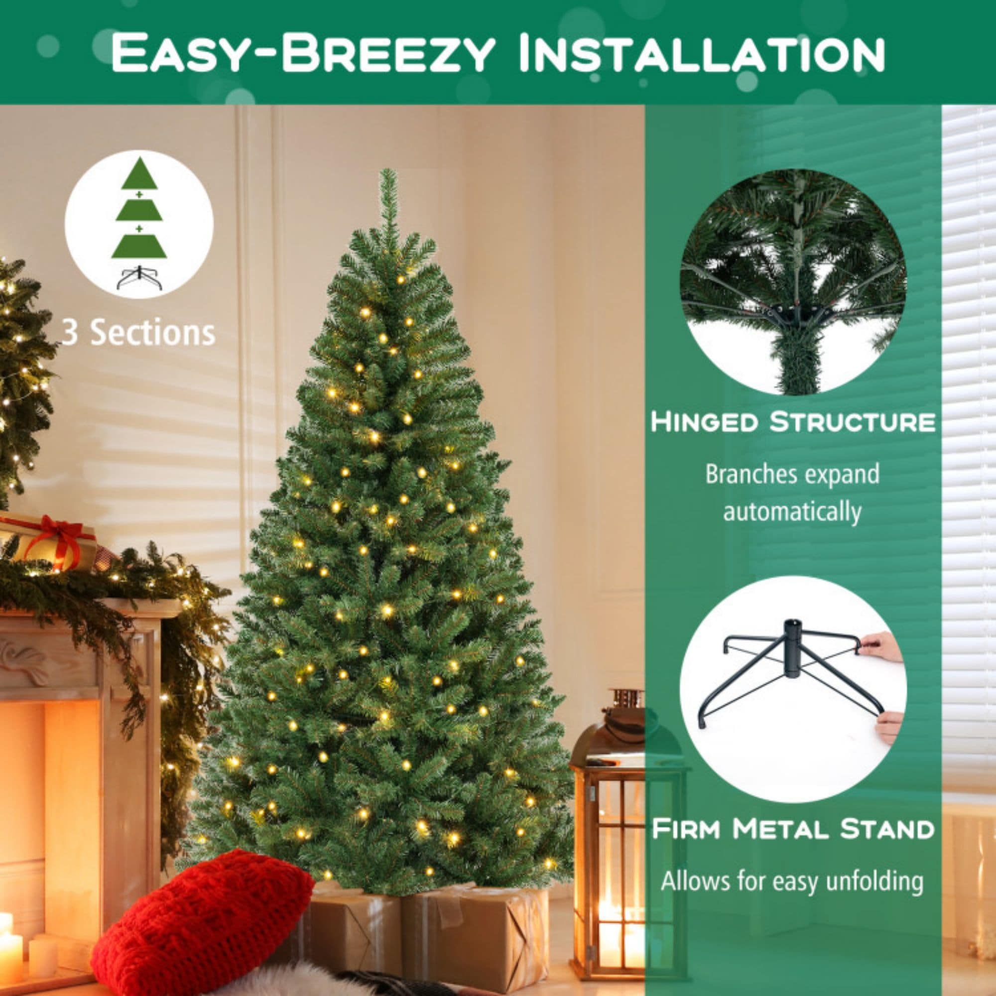 WELLFOR CM-HPY-23721 Artificial-Christmas-Trees - View #4
