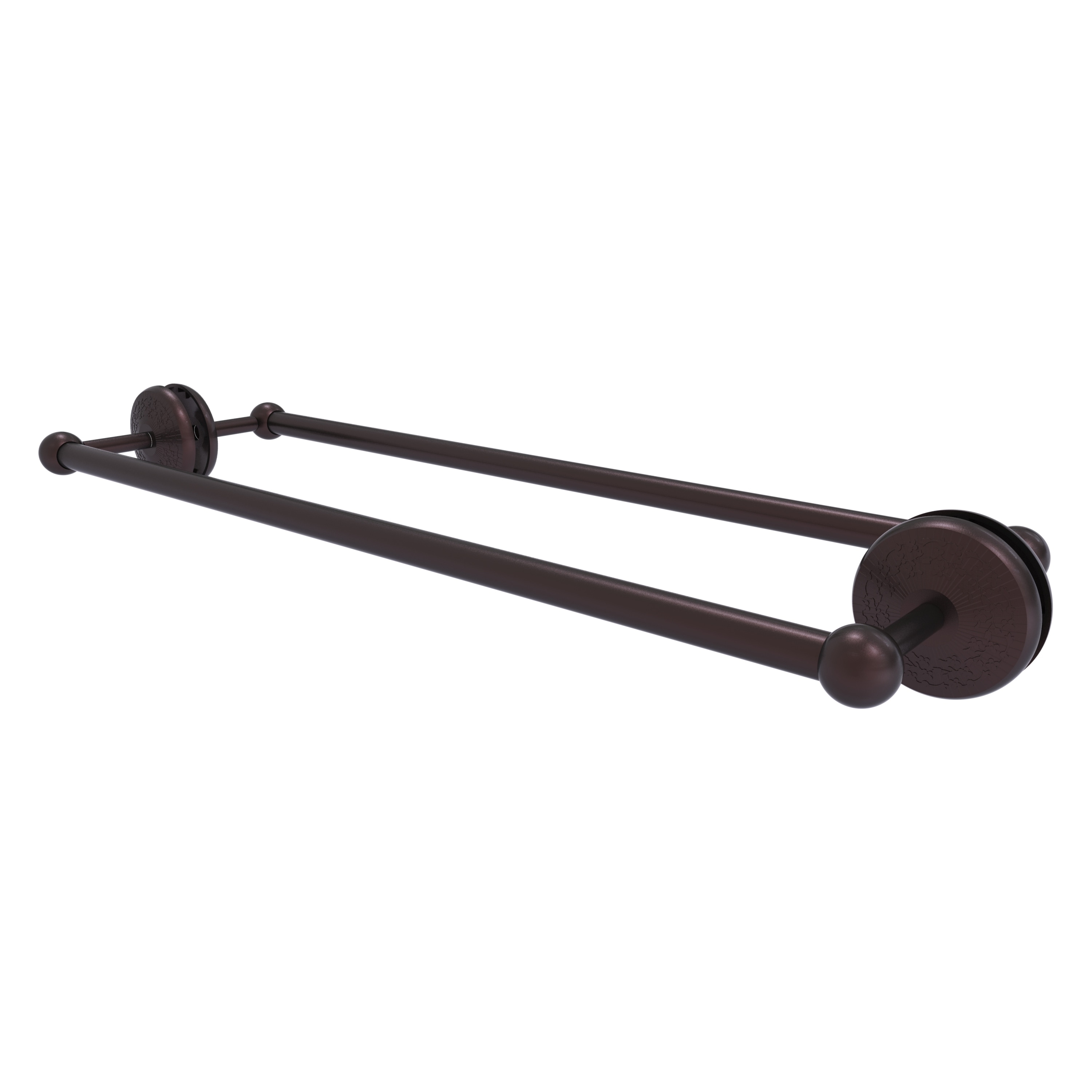 Allied Brass MC-41-BB-24-ABZ Monte Carlo 24-in double Antique Bronze Wall mount Double Towel Bar