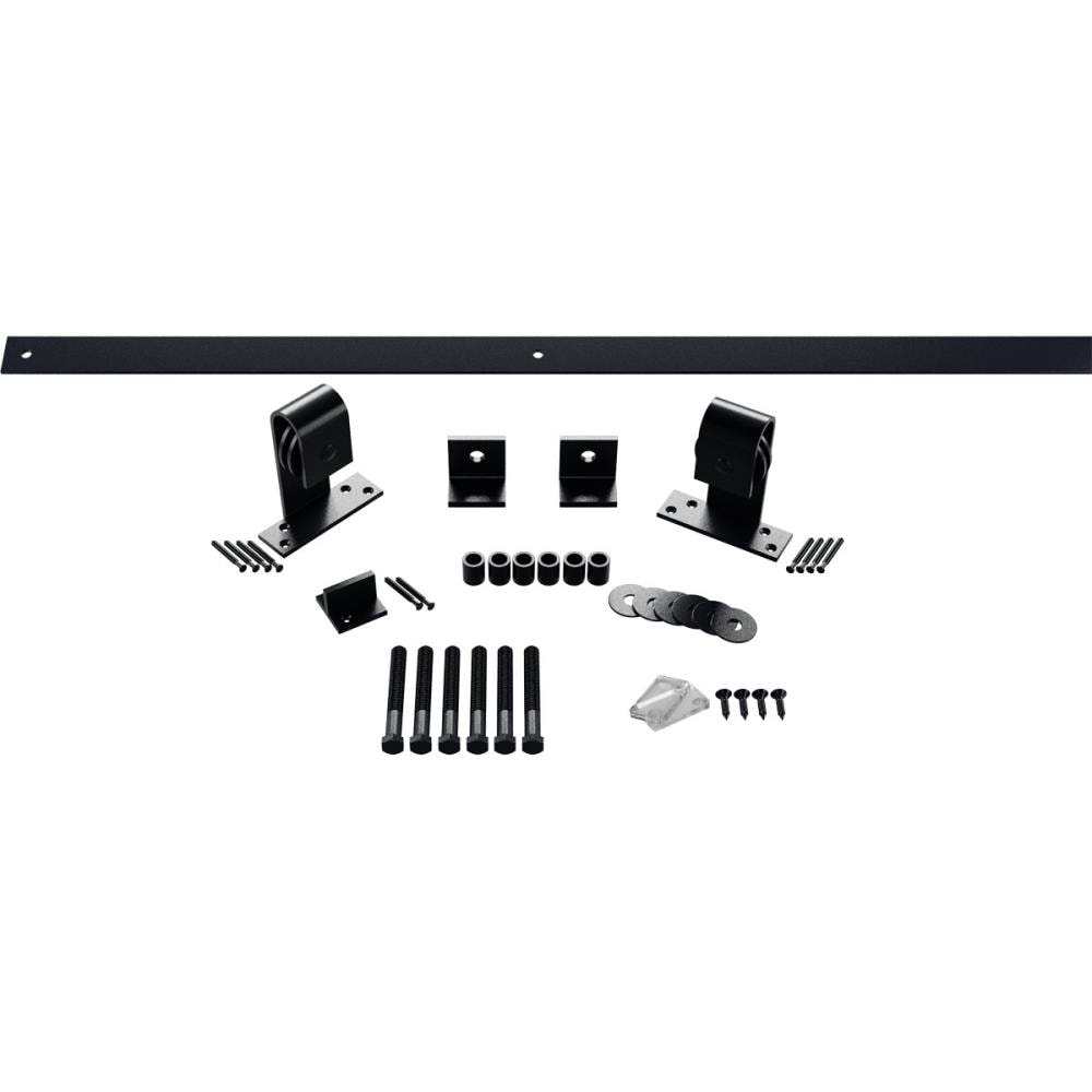 Goldberg Brothers GB60010H6DG 72-in Dark Gray Indoor J-top Single Double Barn door hardware kit