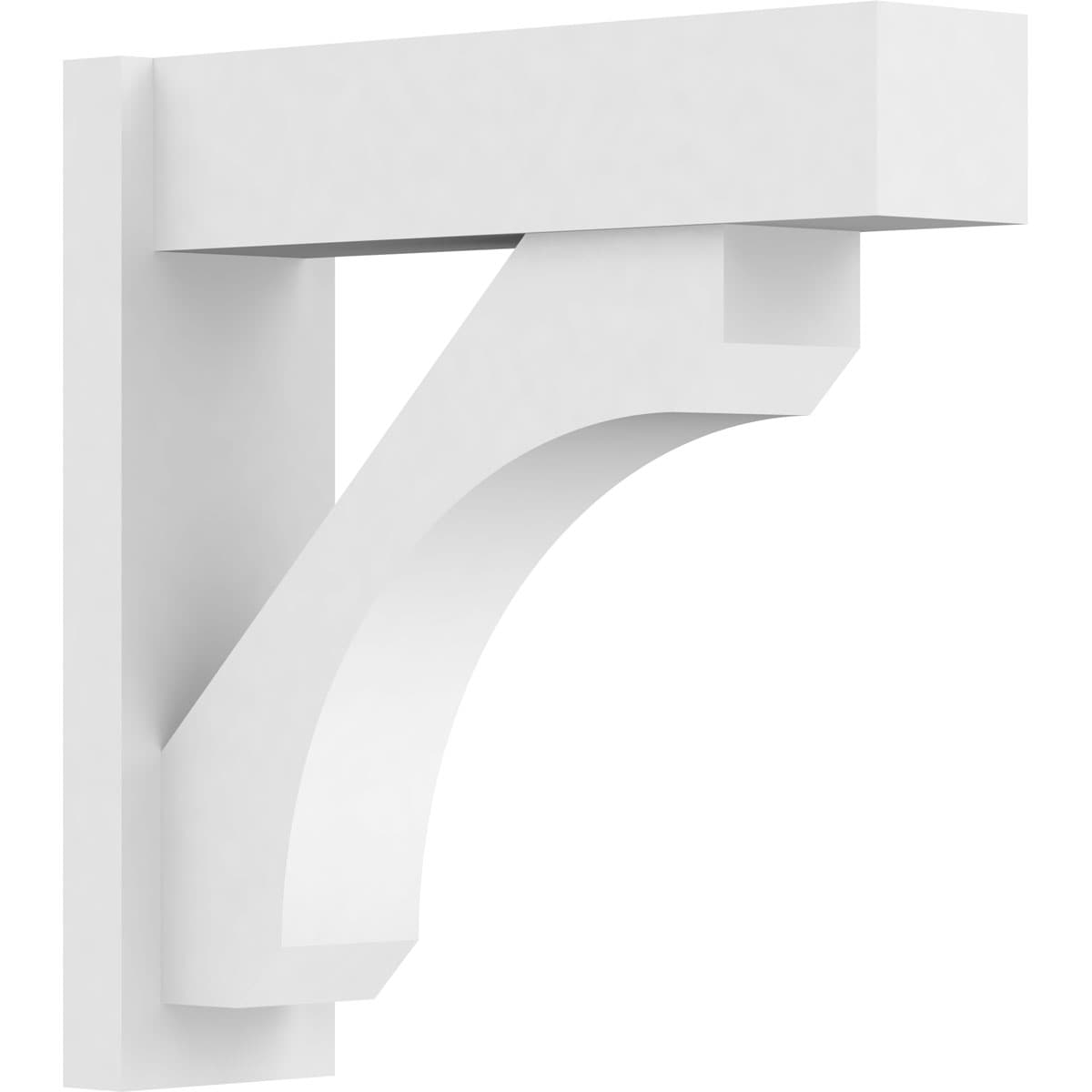 Ekena Millwork OUTP07X24X24LEC05 7-in W X 24-in D X 24-in H Legacy Architectural Grade PVC Outlooker with Block Ends