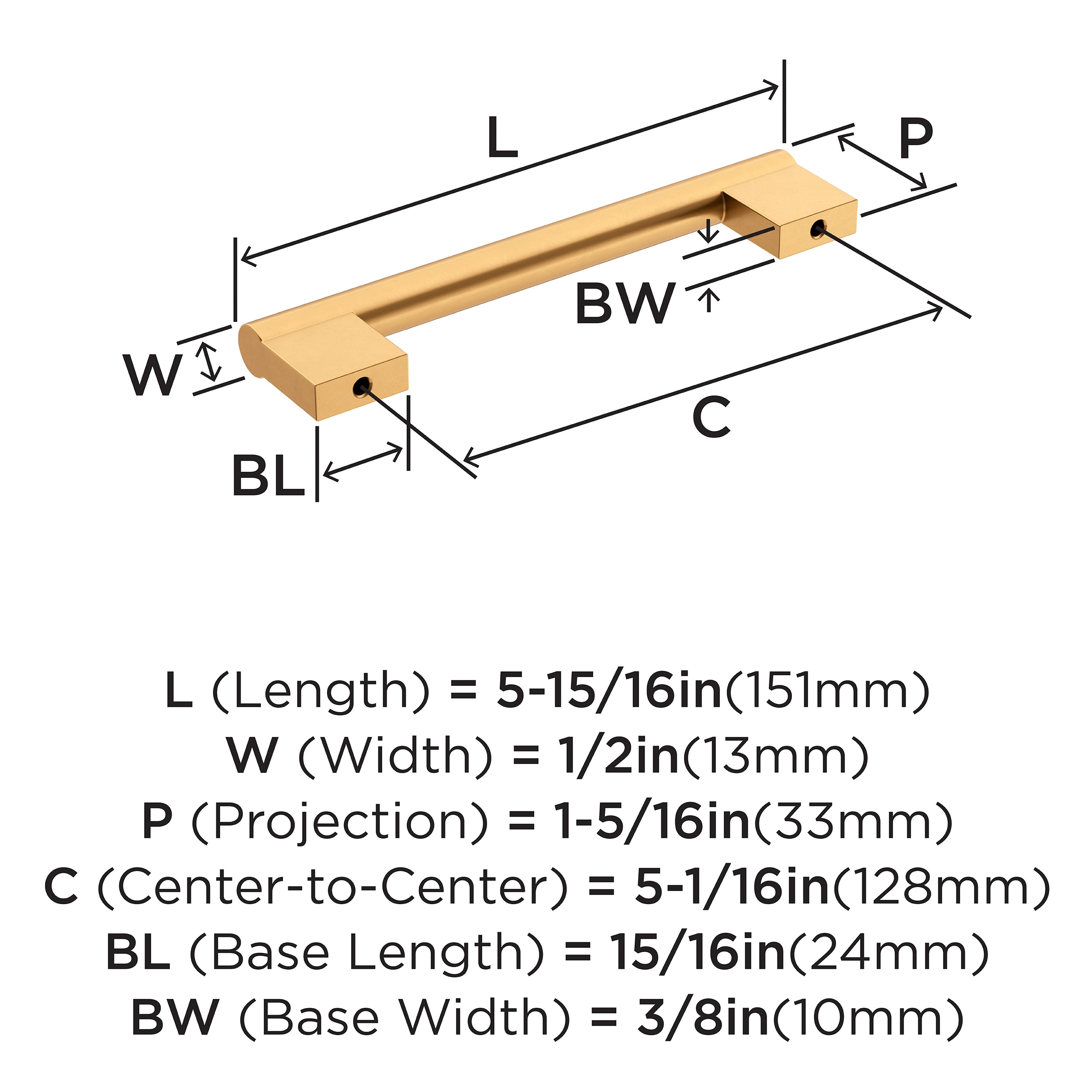 Amerock BP36913CZ Cabinet-Pulls - View #4