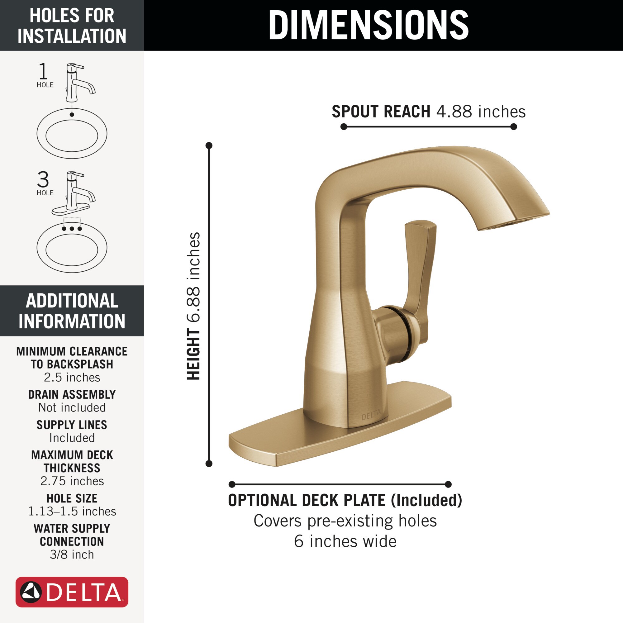 Delta 576-CZ-PR-LPU-DST Lavatory-Faucets - View #3