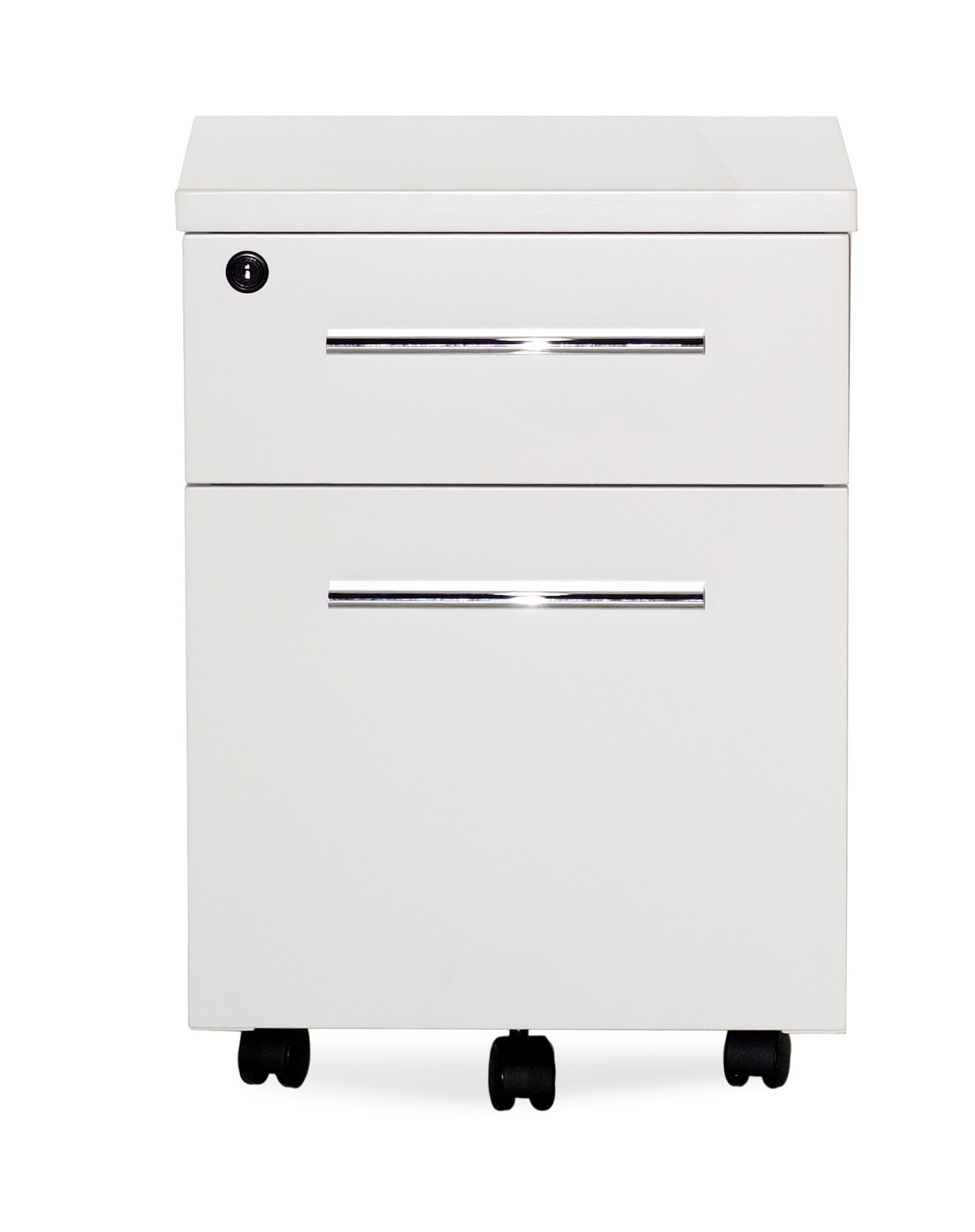 White Simply Office PED600WHT 595 x 395 x 520 mm Under Desk Pedestal with 2 Personal/Filing Drawer 