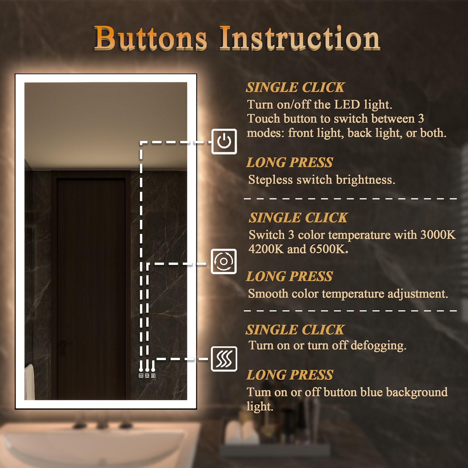 ExBrite EXBM2432V12 Framed-Bath-Mirrors - View #4
