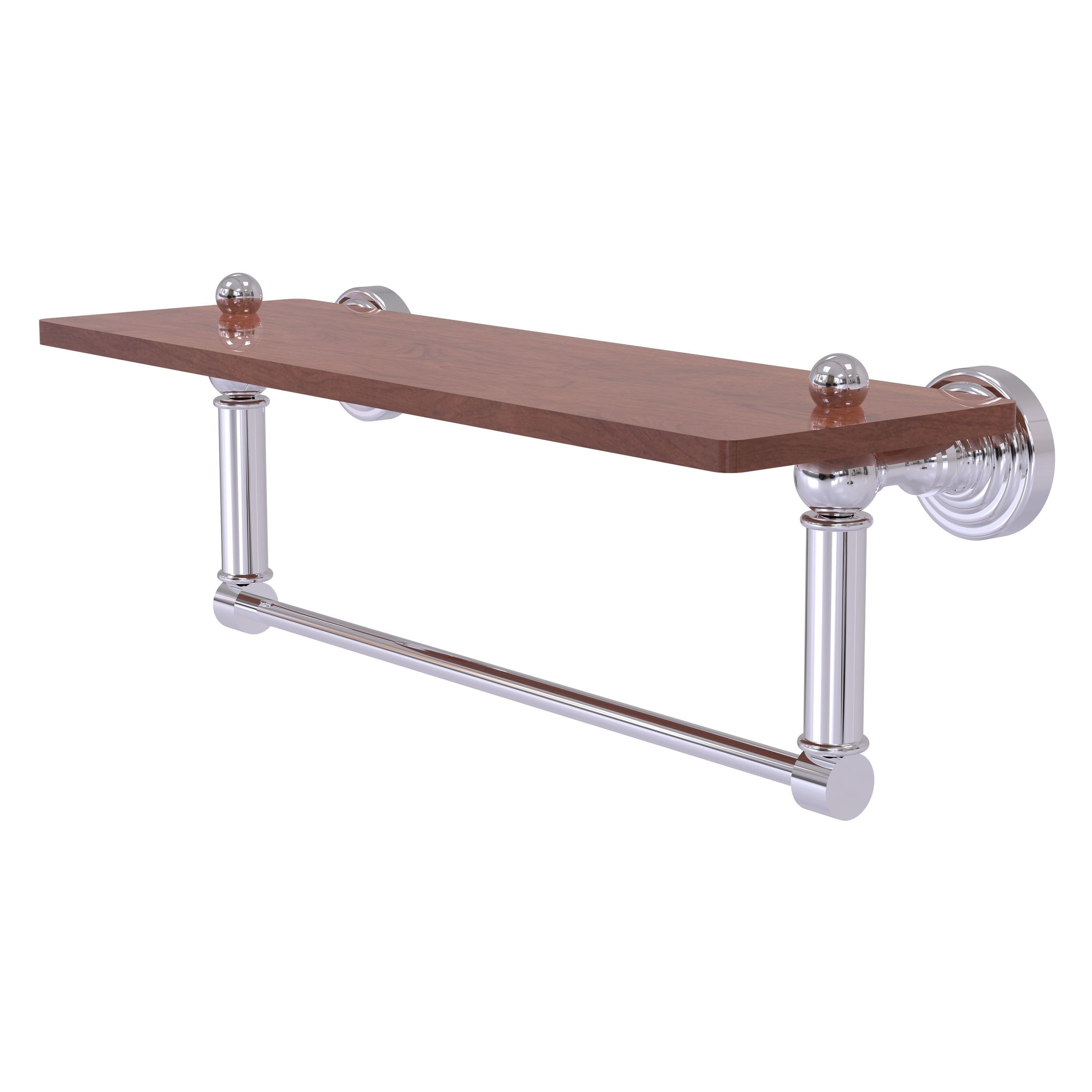Allied Brass WP-1-16TB-IRW-PC Waverly Place Polished Chrome Wall mount Bathroom Shelf ( 16-in x 5-in x 5-in )
