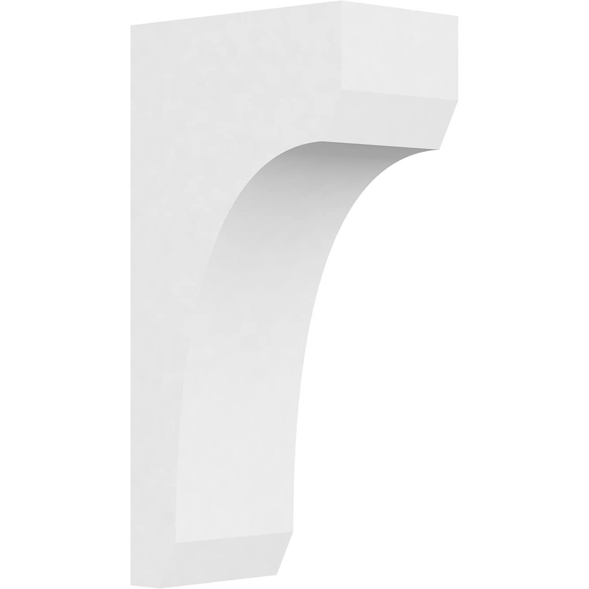 Ekena Millwork CORP05X09X18LGY 5-in x 9-in x 18-in Standard legacy Unfinished White PVC Paintable Corbel