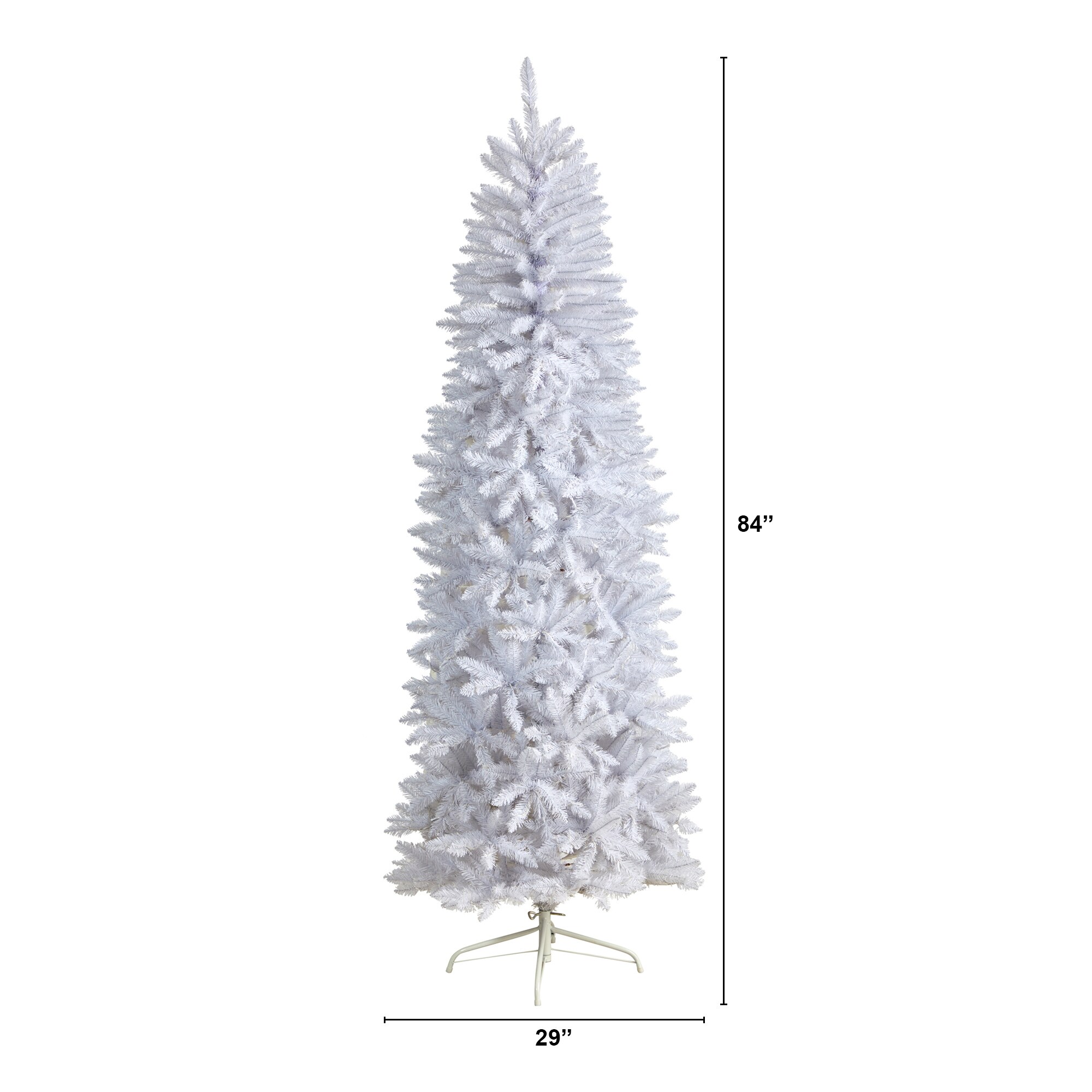 Nearly Natural 7-ft Slim White Artificial Christmas Tree T4501 at Lowes.com