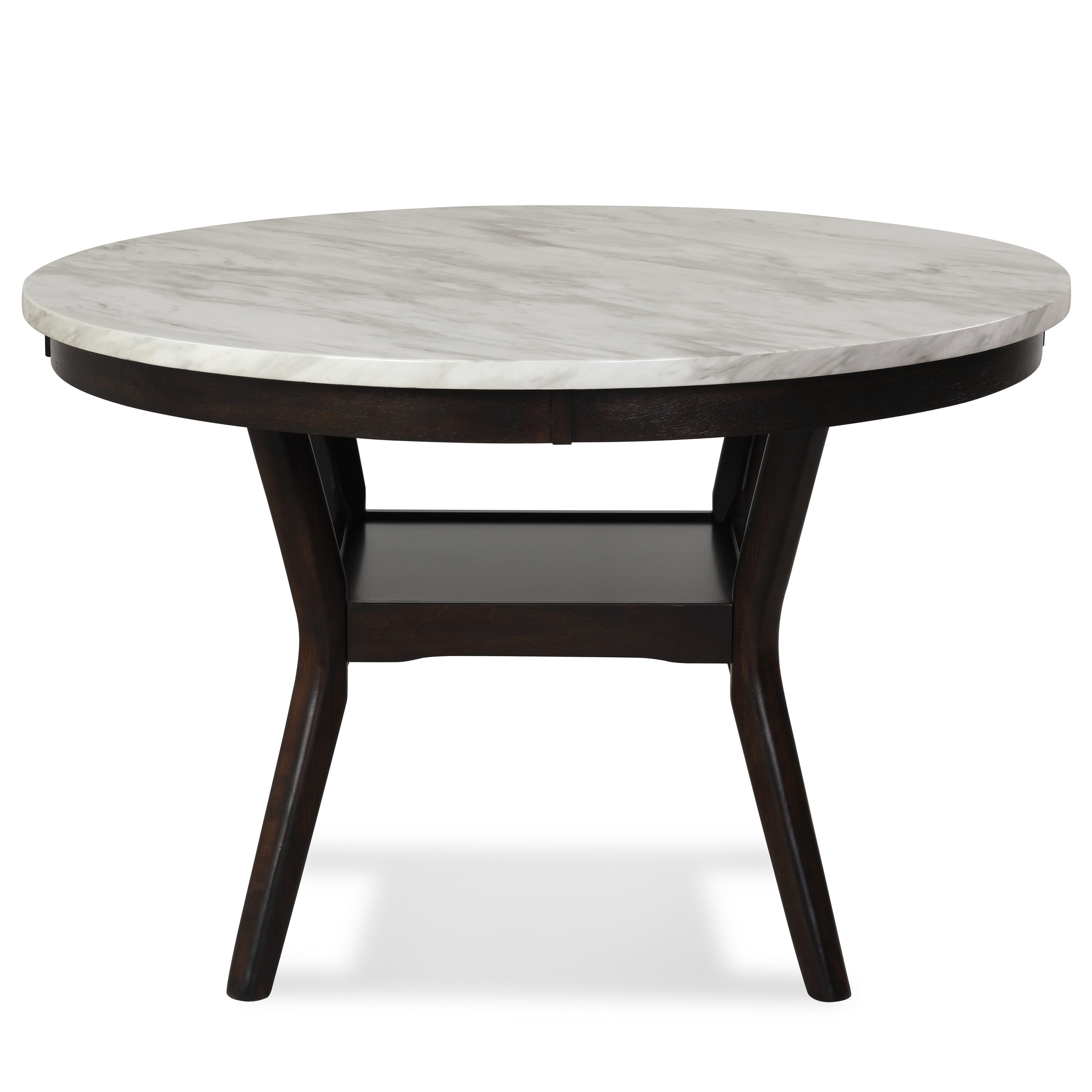 Celeste 5-Piece Black Faux Marble Dining Set with Velvet Chairs