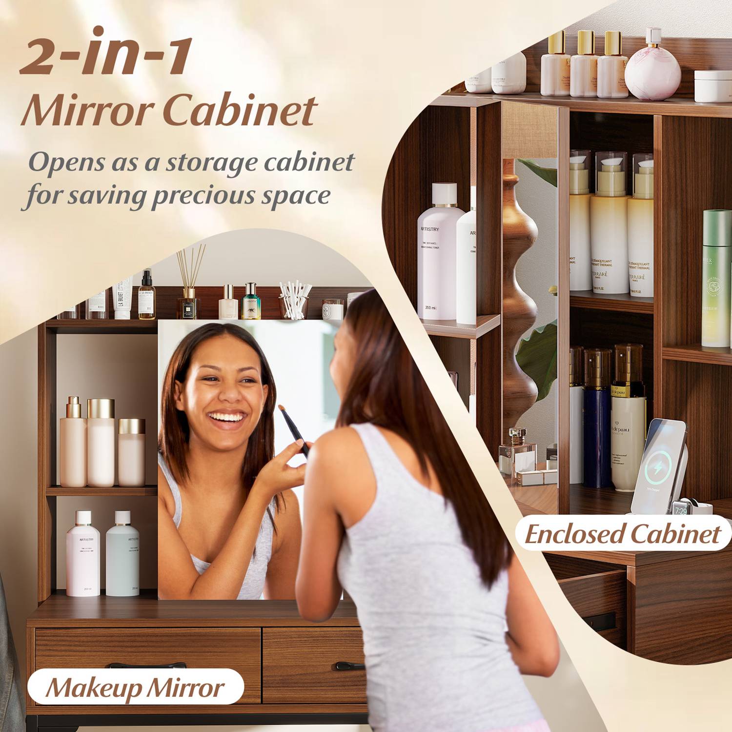 Costway CSHY003164 Bedroom-Vanities - View #7