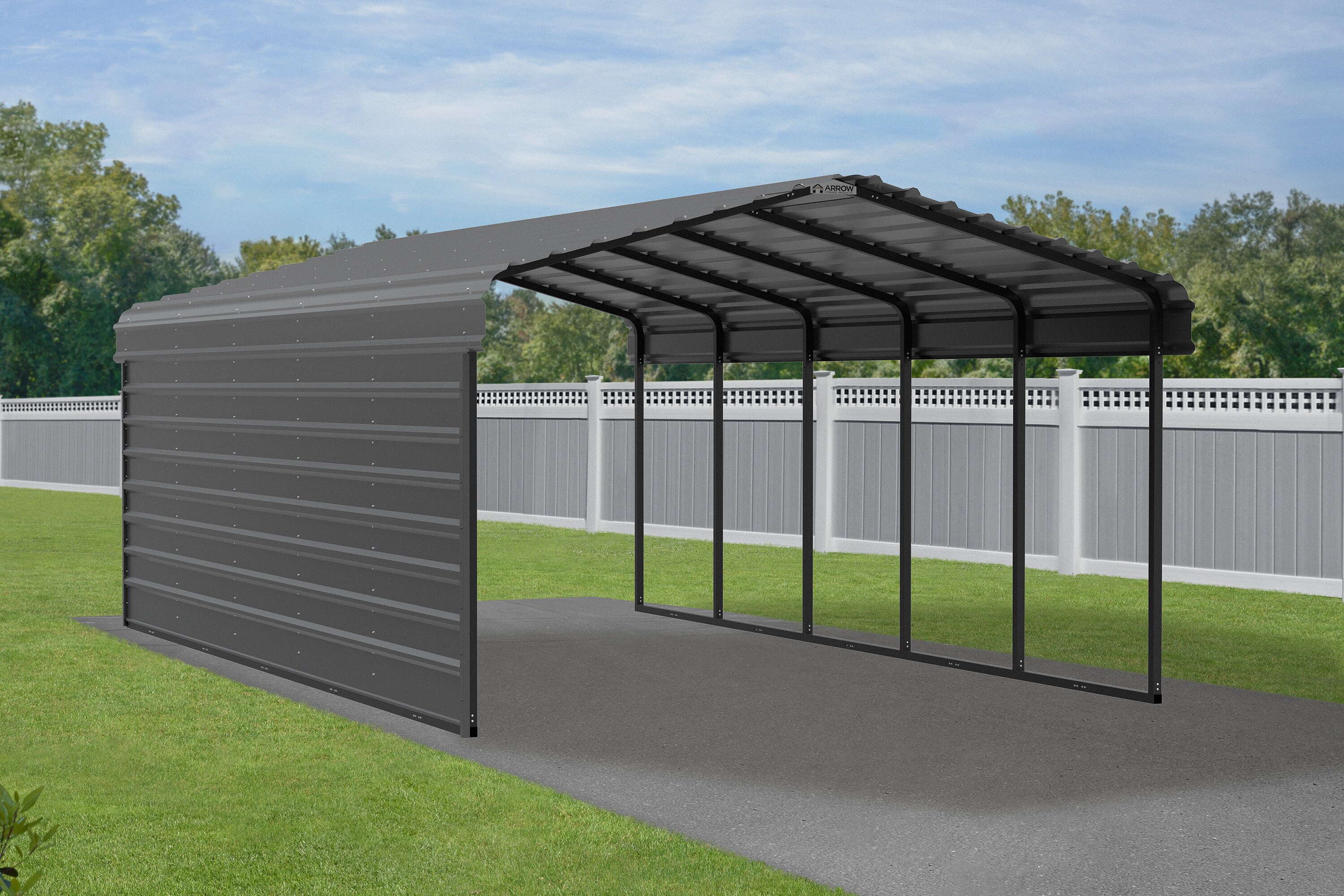 Arrow CPHC122407ECL1 Carport-Covers - View #3