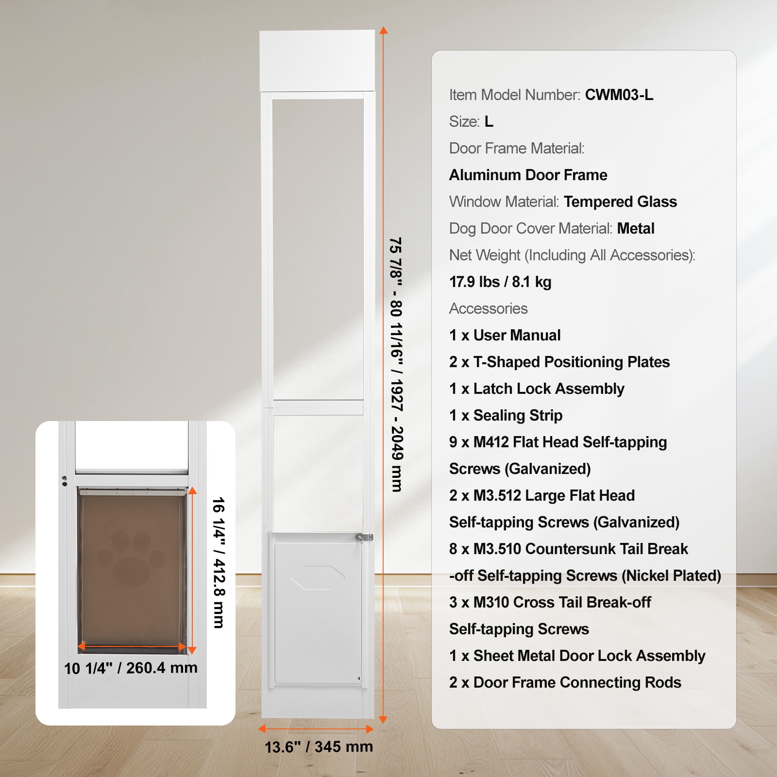 VEVOR SCHDMGMLXCKJ06356V0 Pet-Gates - View #7