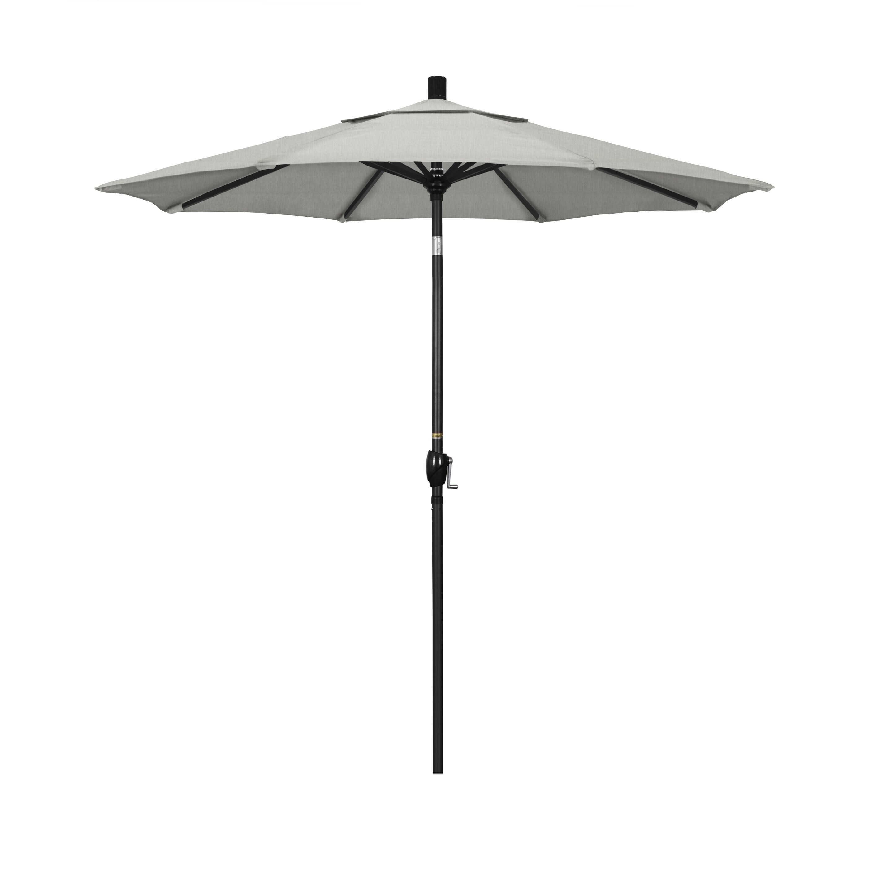 California Umbrella GSPT758302-5402 7.5-ft Aluminum Gray Push-button Tilt Market Patio Umbrella