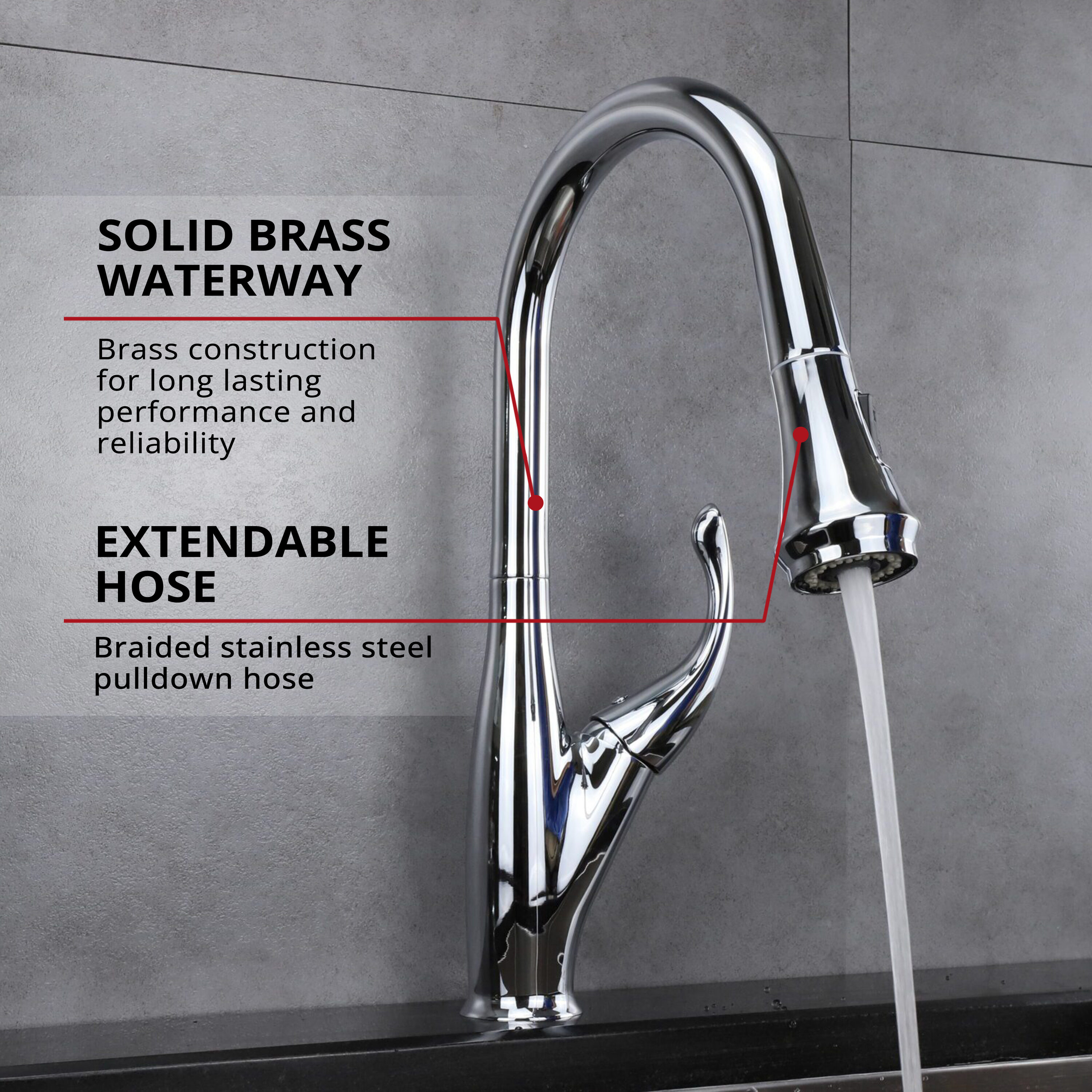 Lexora LKFS9011CH Kitchen-Faucets - View #3