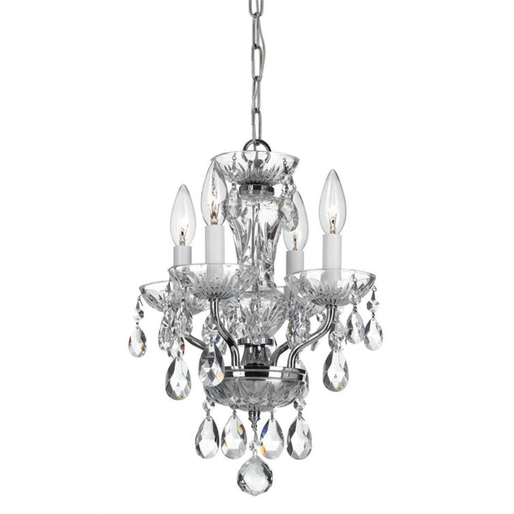 Crystorama Traditional Crystal 4-Light Polished Chrome Traditional ...