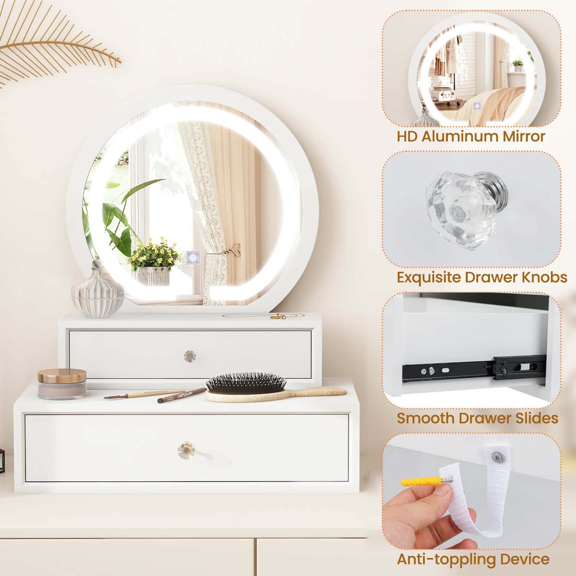 Costway HCST04823 Bedroom-Vanities - View #3