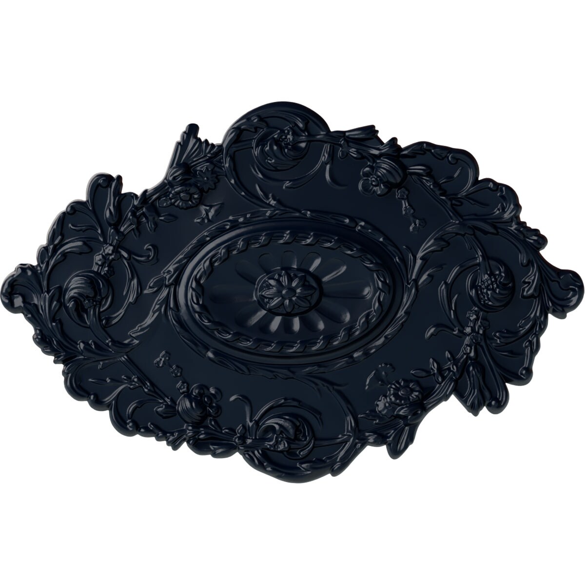 Ekena Millwork CM30SGMDF Strasbourg 20-in W x 30.5-in L Painted Midnight Dream Polyurethane Whole Ceiling Medallion