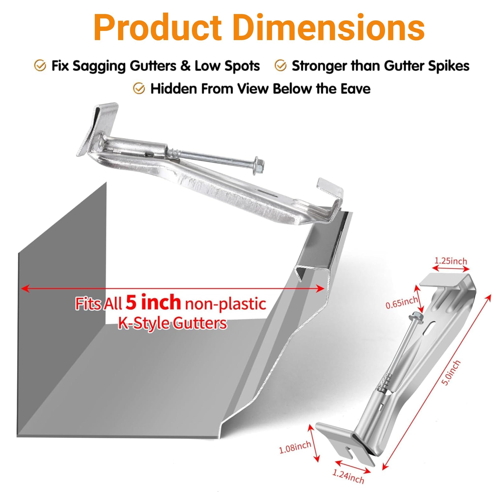 Anqtovp LAN0723N104 Gutter-Hangers-Brackets - View #4