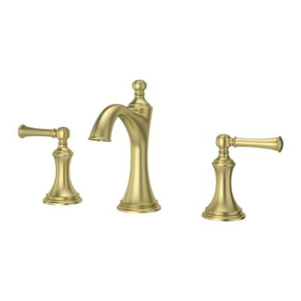 Pfister Tisbury Brushed Gold Widespread 2 Handle Watersense Bathroom Sink Faucet With Drain In