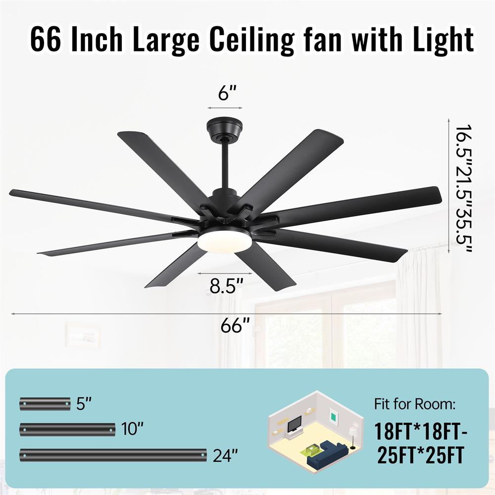 Sofucor LW-66K002SMTY-BK Ceiling-Fans - View #7