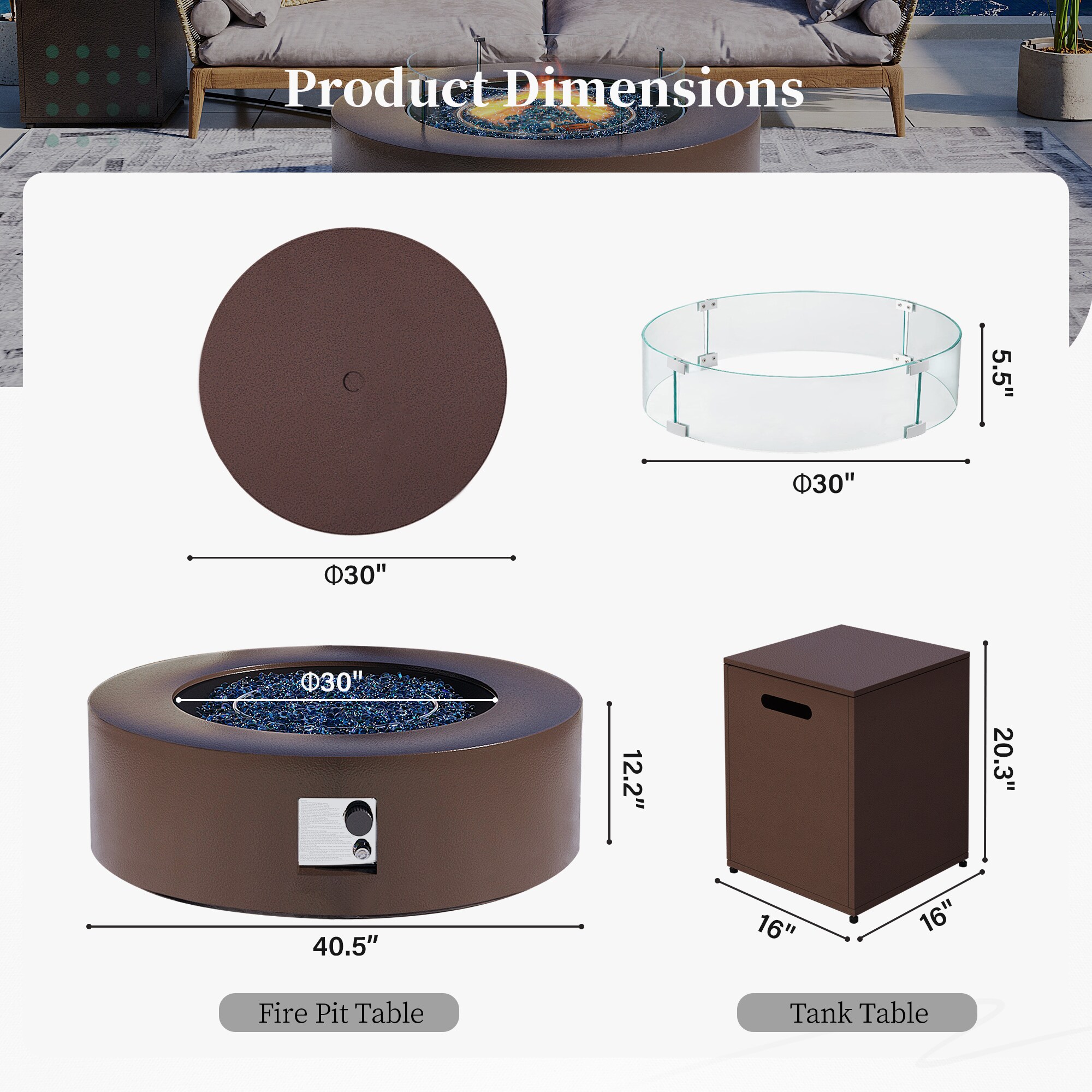 Patio Watcher LS-42KD-DG-B Outdoor-Gas-Firepits - View #4